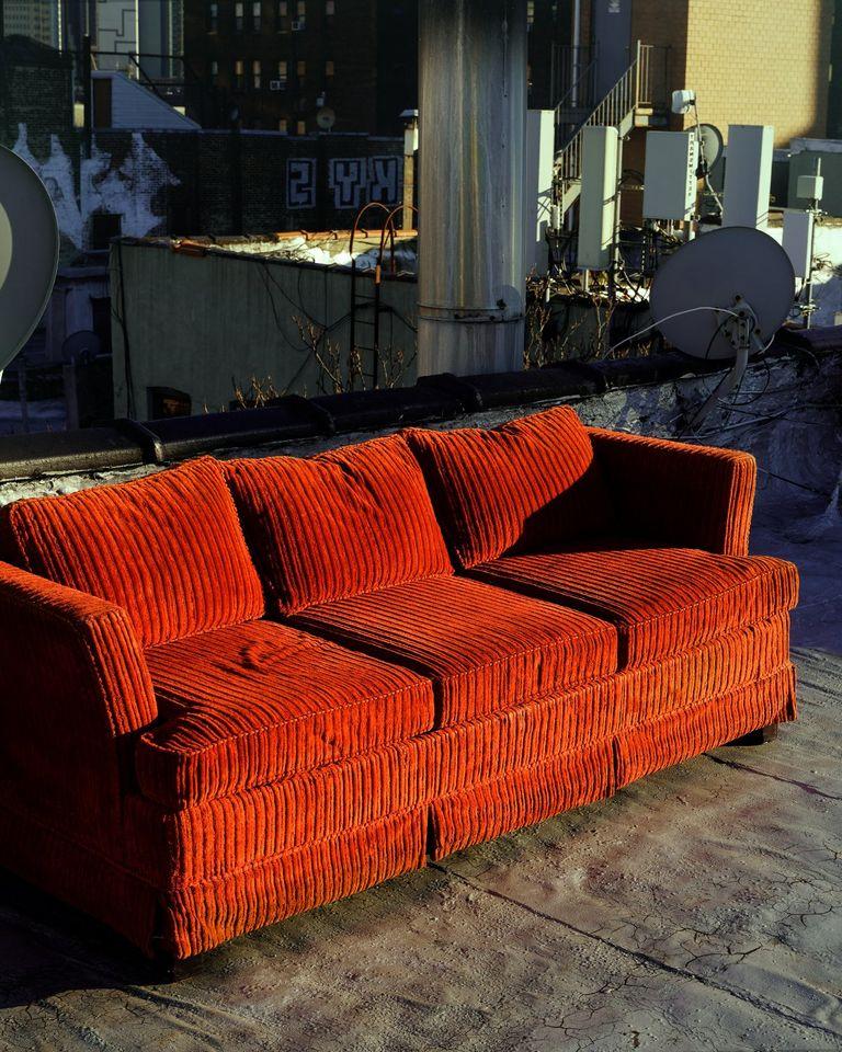 Jeremy Allen White Calvin Klein photoshoot couch