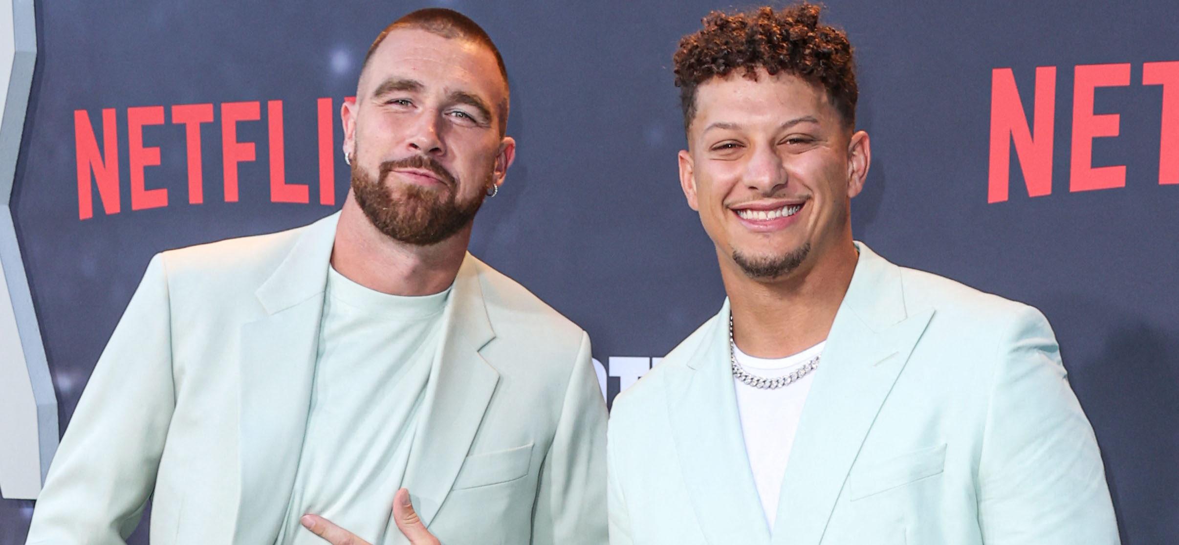 Patrick Mahomes Dumps Water On Travis Kelce In Freezing Weather