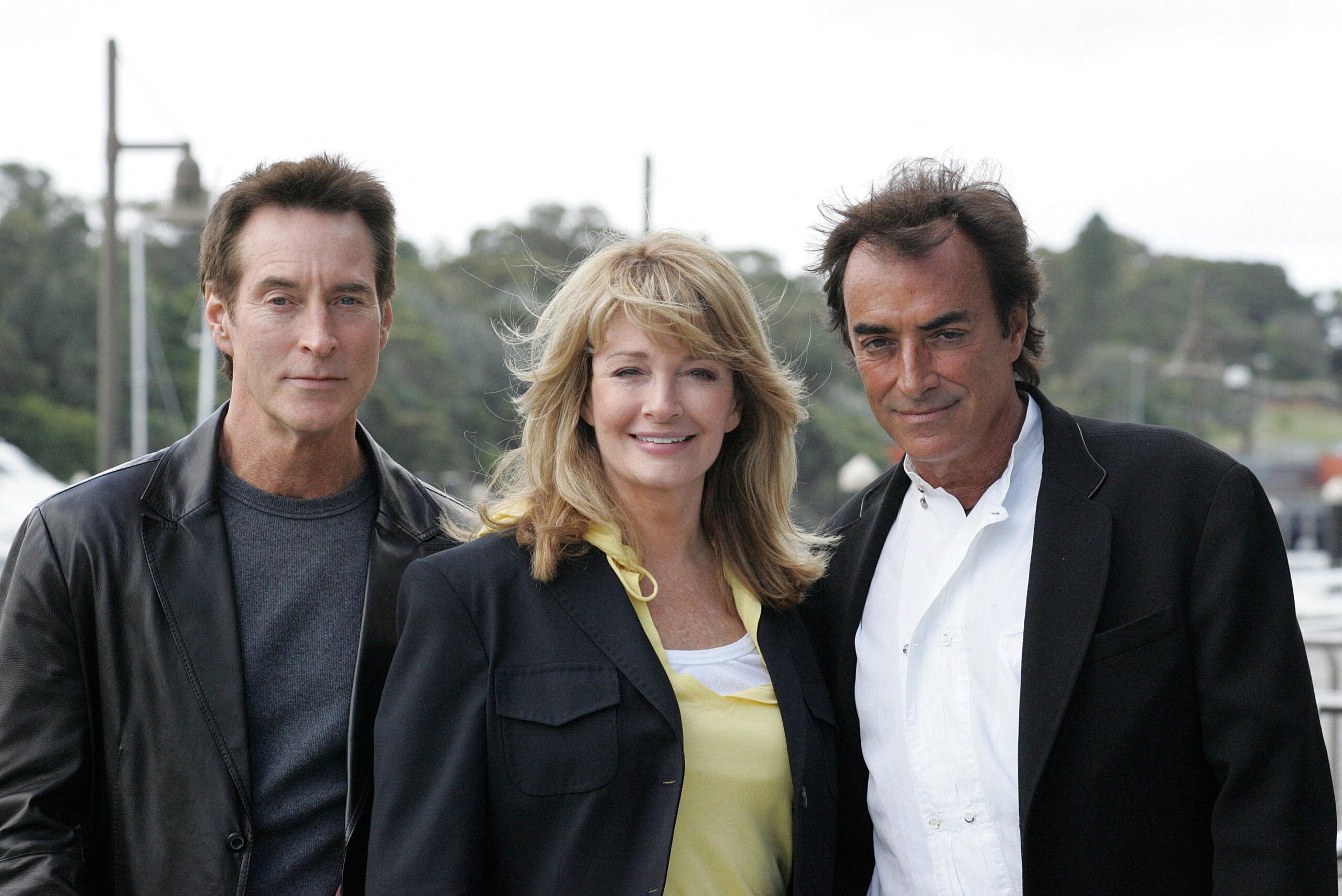 Donald Drake Hogestyn Deidre Hall and Thaao Penghlis DAYS OF OUR LIVES CAST MEMBERS GO FOR LUNCH AT WOOLLOOMOOLOO WHARF SYDNEY