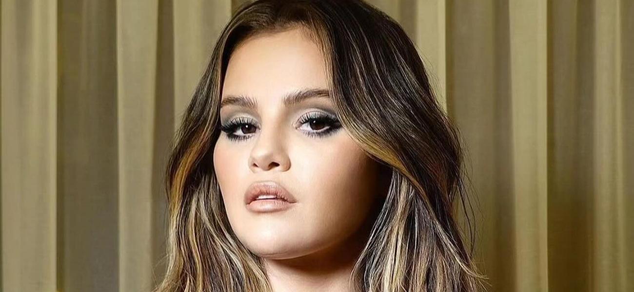 Selena Gomez Stuns Unbuttoned In Latex Thigh-Highs