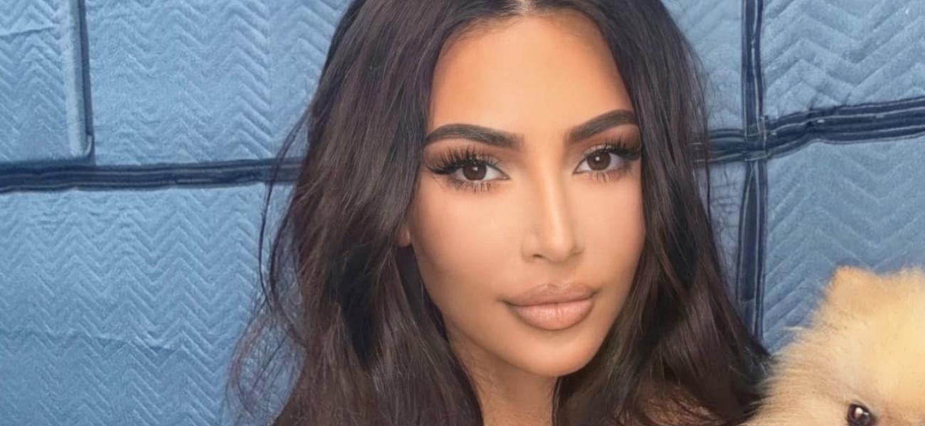 Kim Kardashian Wears Nothing Beneath Her Sheer Crop Top