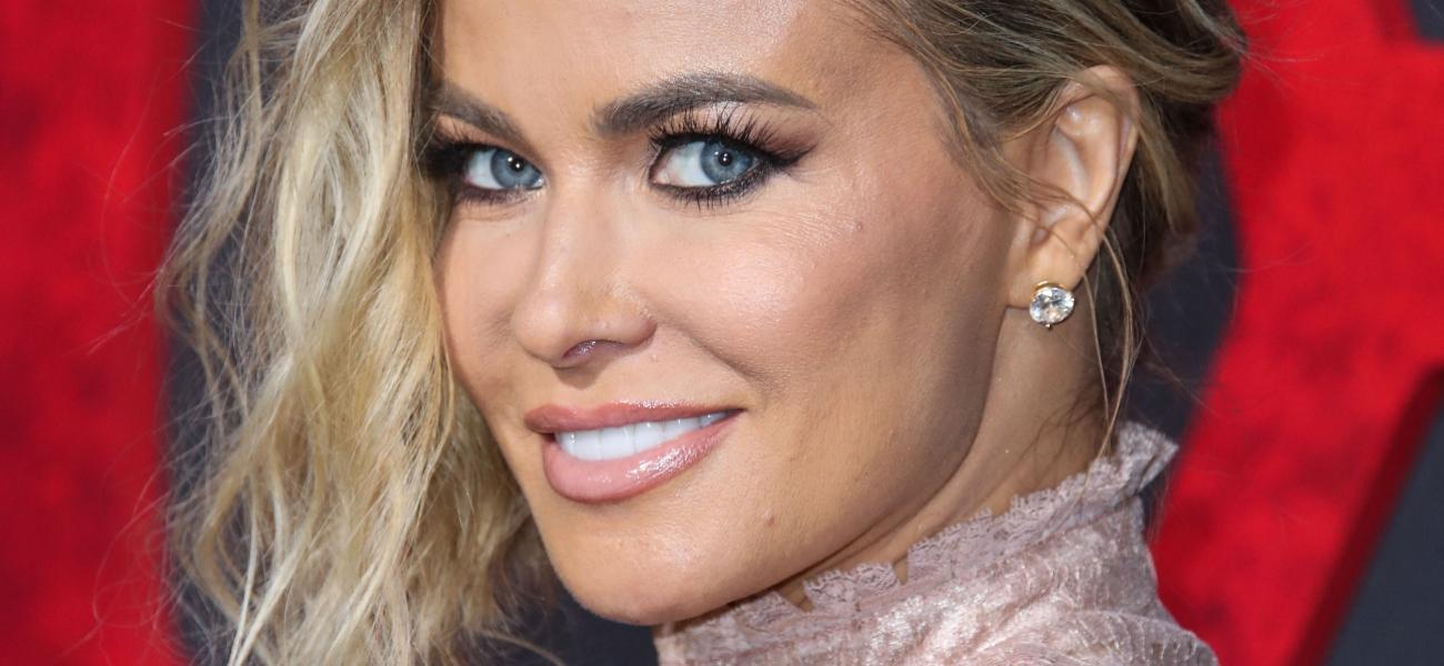 Carmen Electra In Plunging Braless Dress Is ‘Still A Smoke Show’