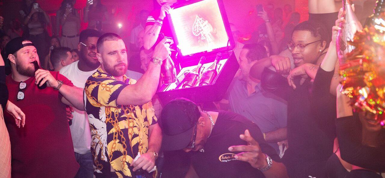Travis Kelce Parties In Vegas After Supporting Taylor Swift In Sydney [PHOTOS]