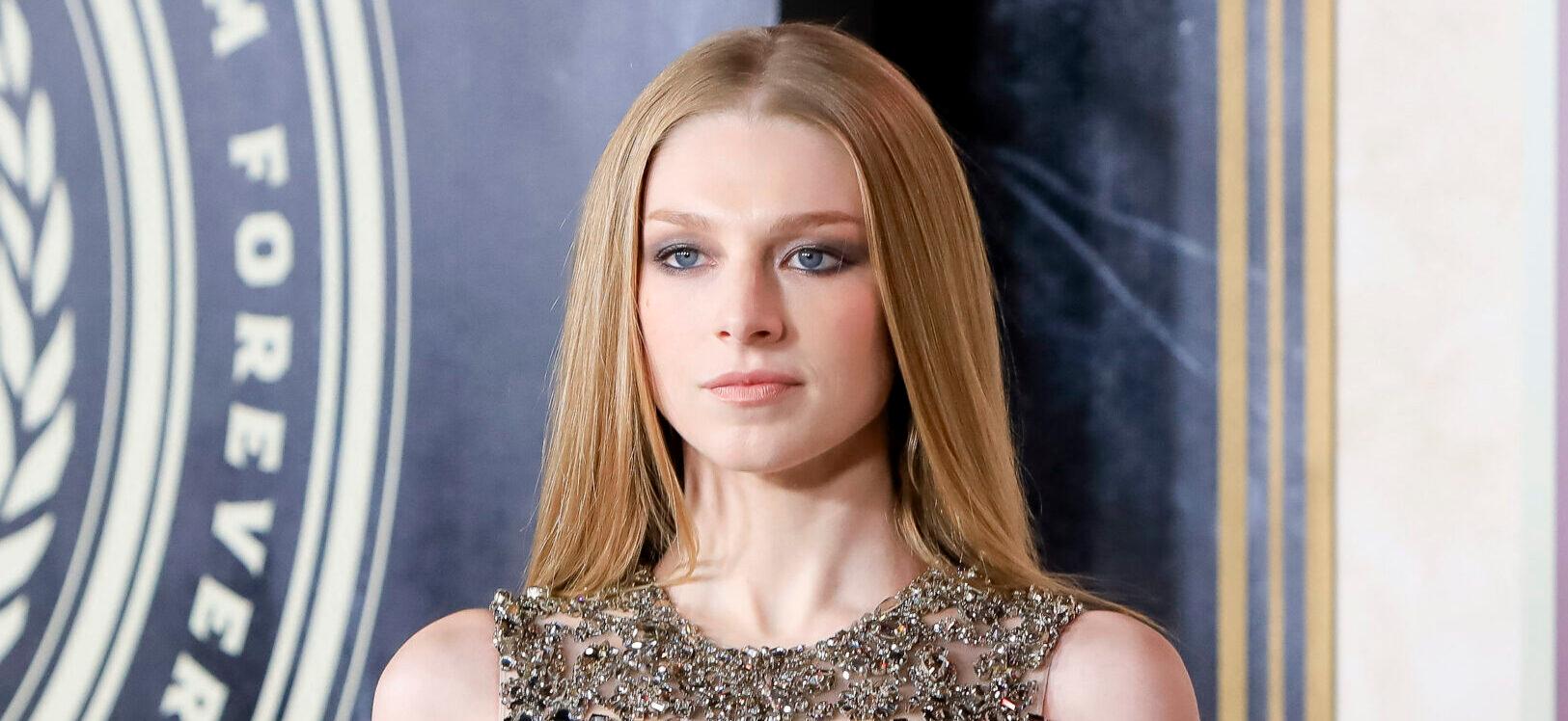 Hunter Schafer attends The Hunger Games: The Ballad of Songbirds and Snakes premiere