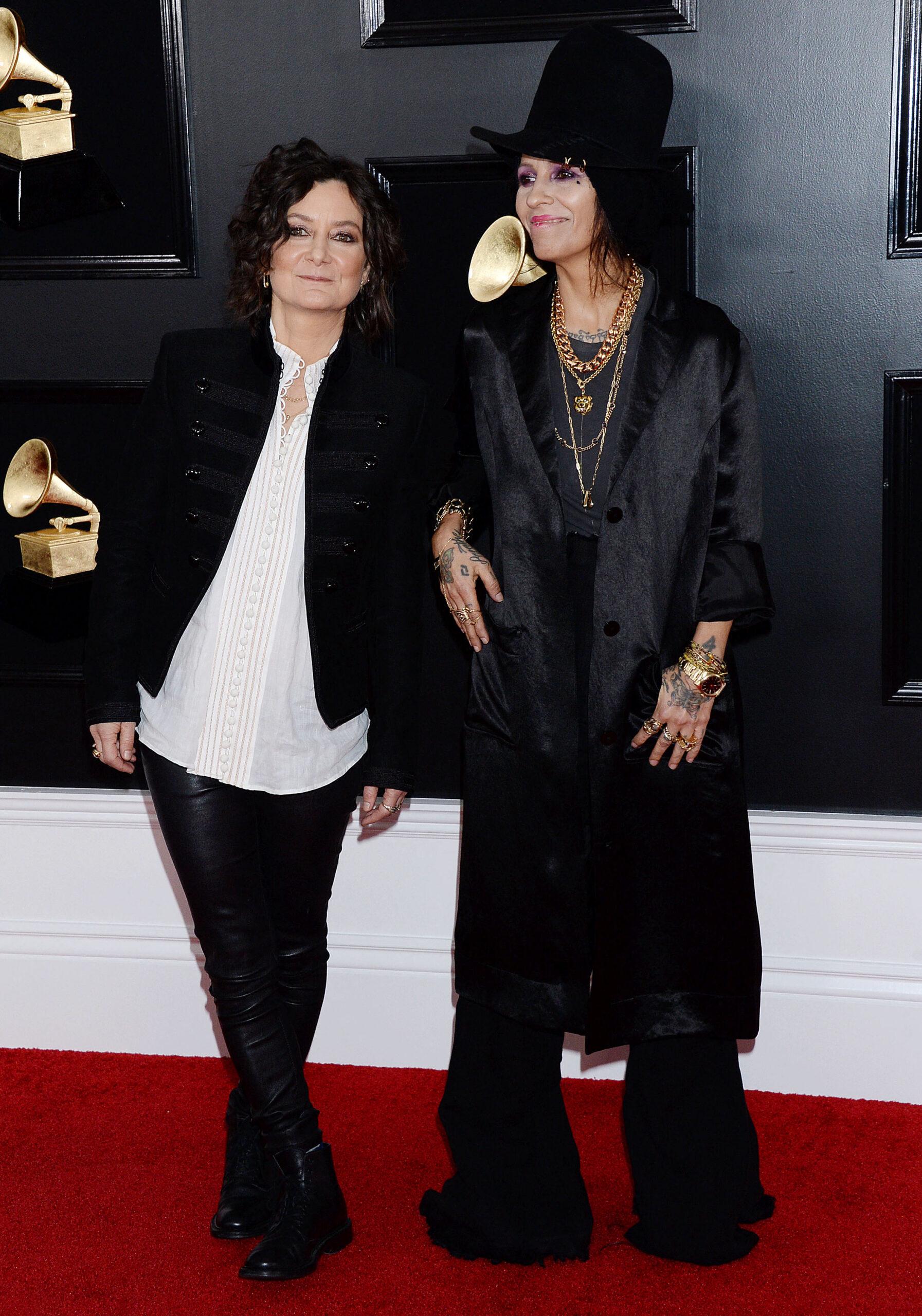 Sara Gilbert and Linda Perry at the 2019 Grammy Awards