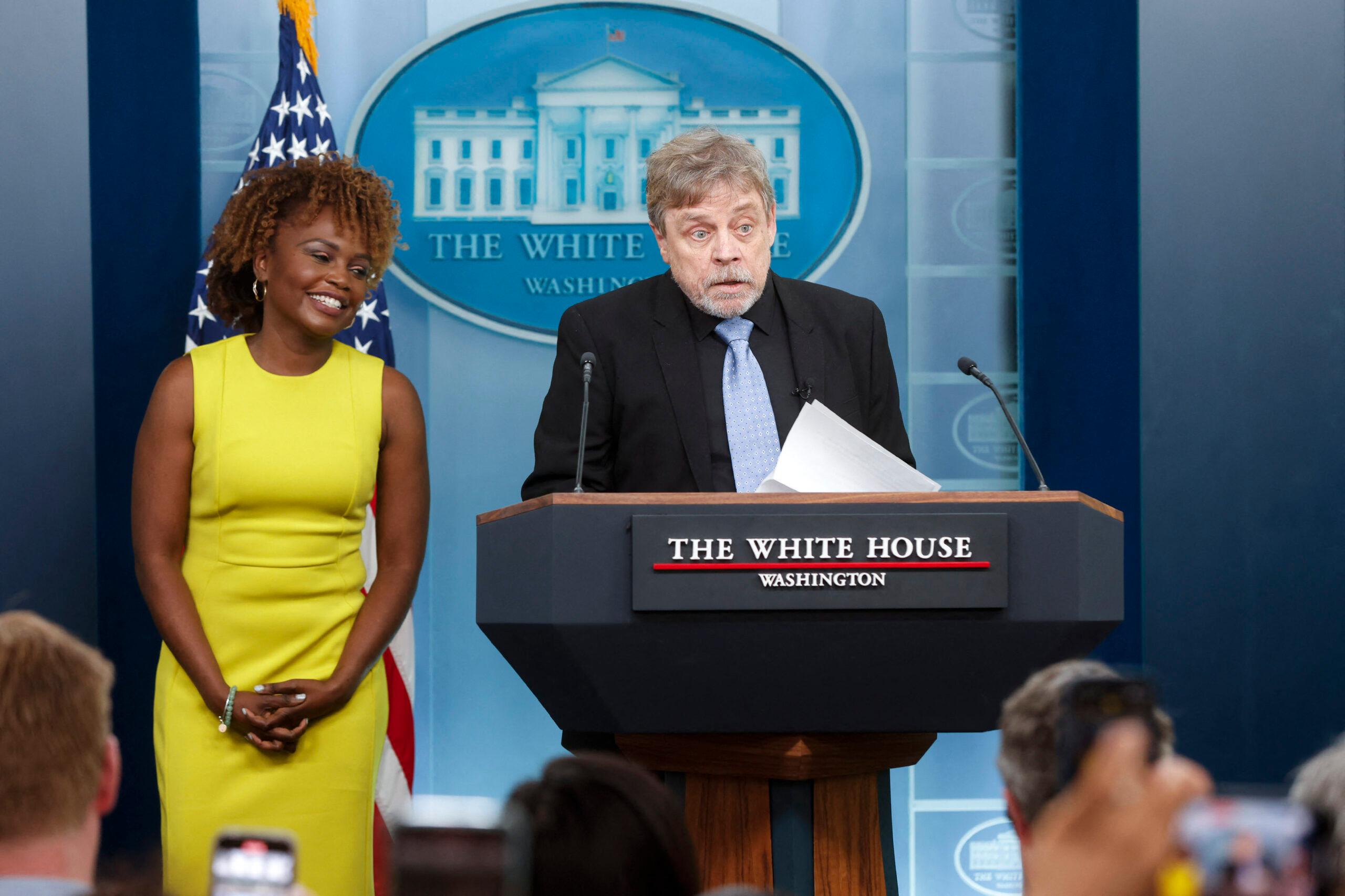 'Star Wars' Mark Hamill and White House Secretary, Karrine Jean-Pierce