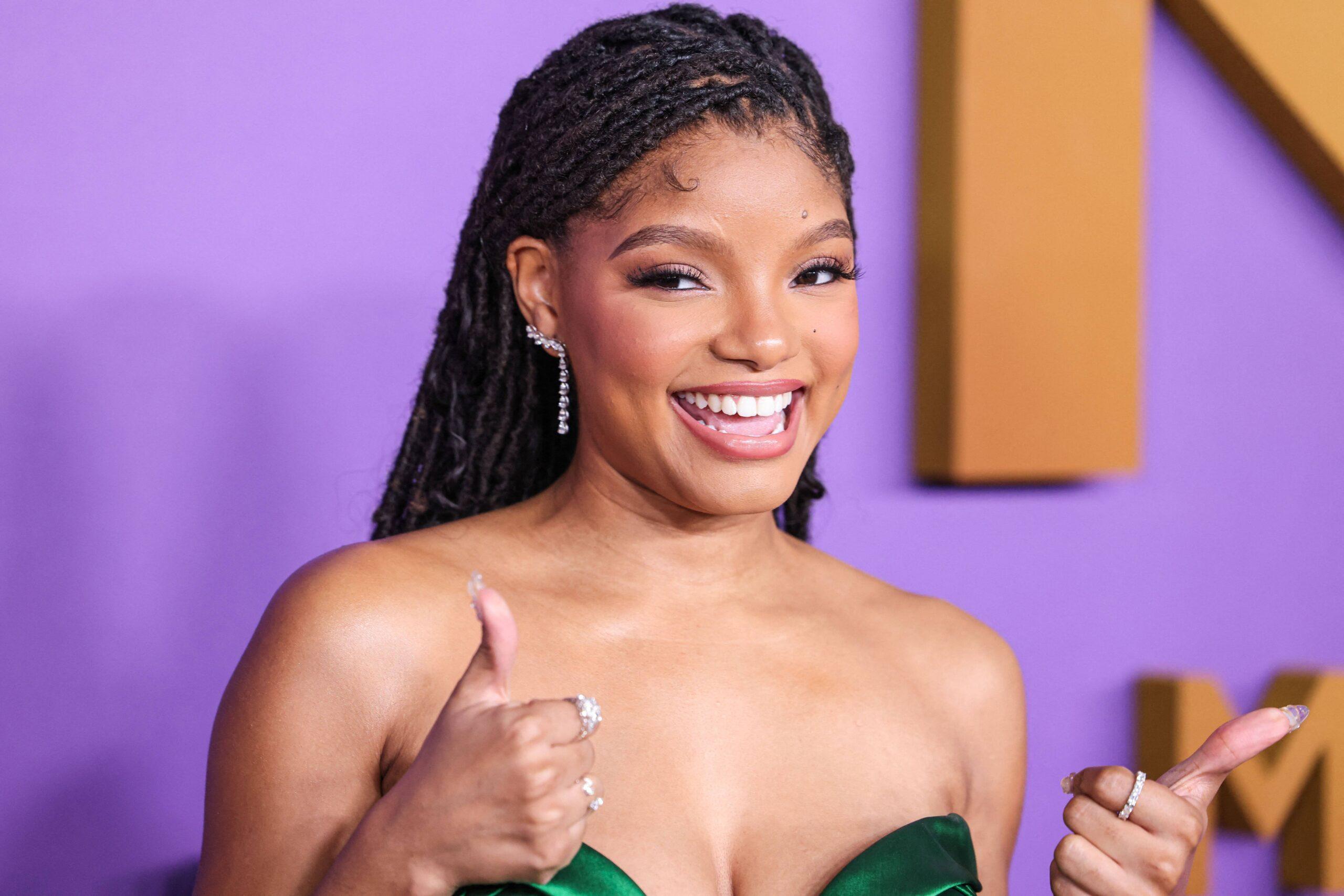 Halle Bailey attends the 55th Annual NAACP Image Awards
