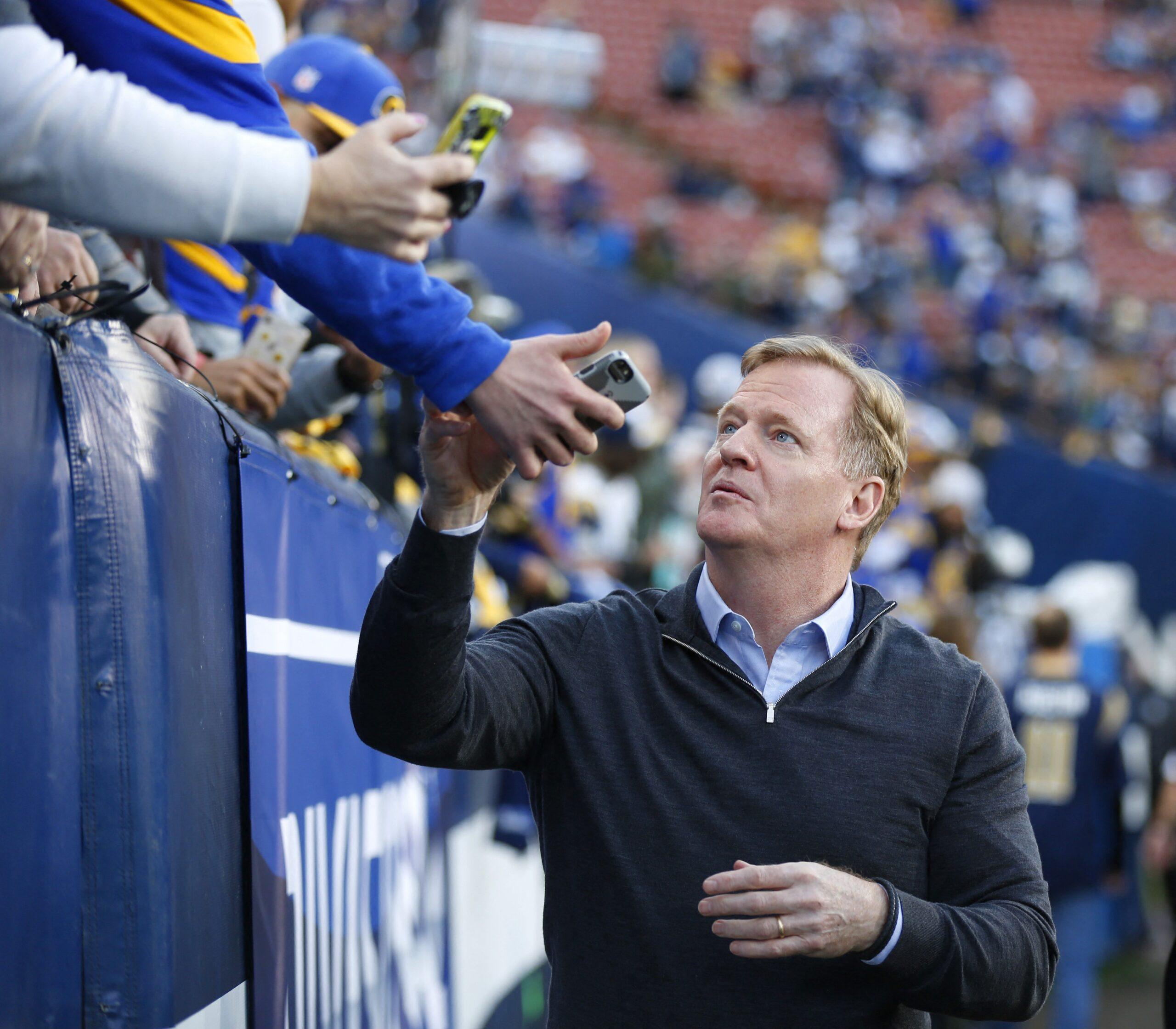 Roger Goodell at NFL Playoffs - Los Angeles Rams vs. Dallas Cowboys