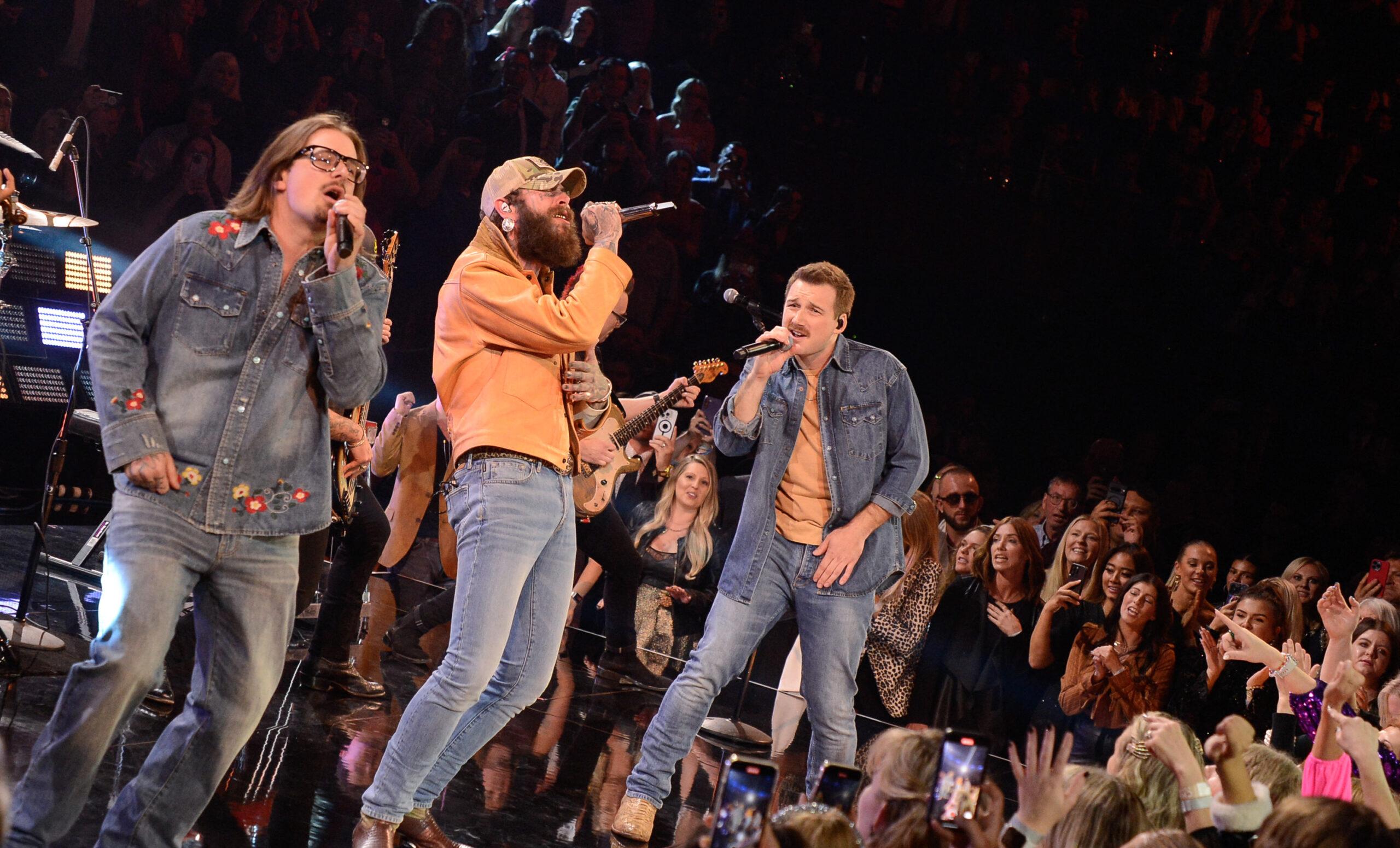 Post Malone, Morgan Wallen, and HARDY at 57th Annual CMA Awards - Arrivals