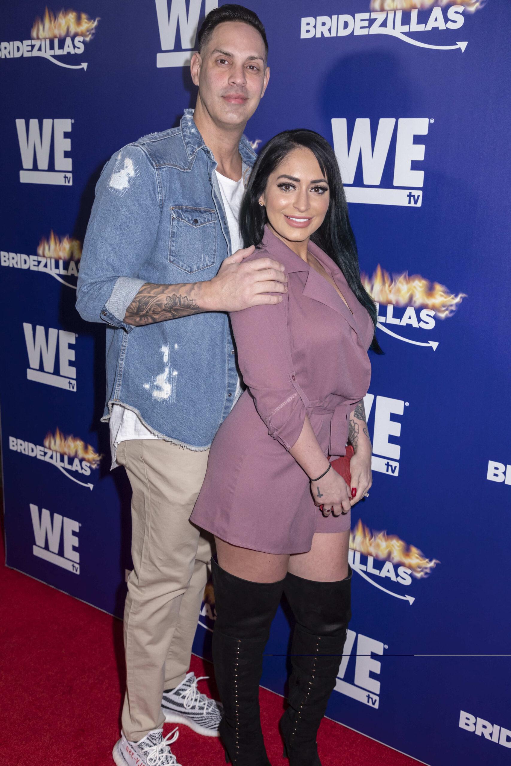 Chris Larangeira and Angelina Pivarnick at WE TV ''BRIDEZILLAS'' season 12 celebration