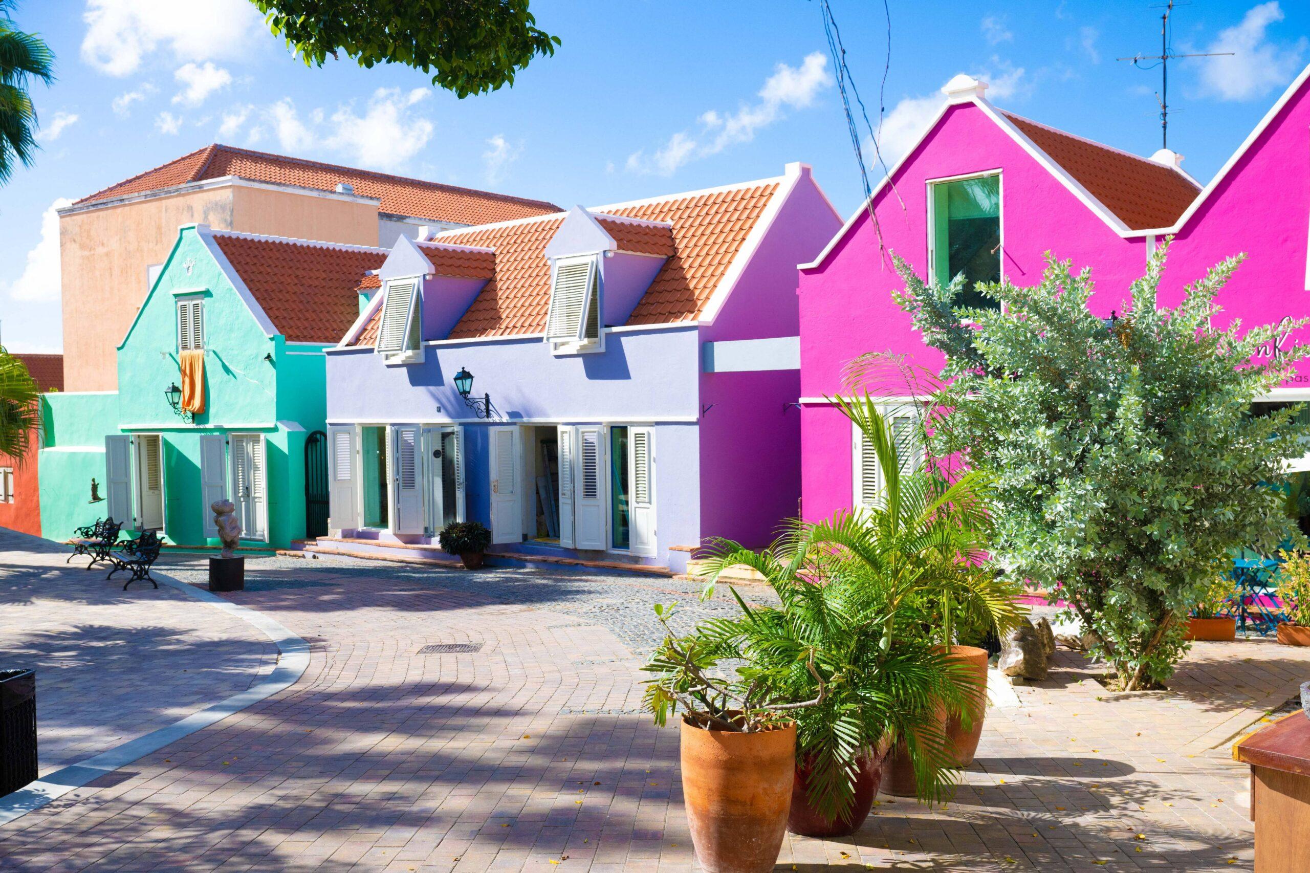 Houses on a Caribbean island