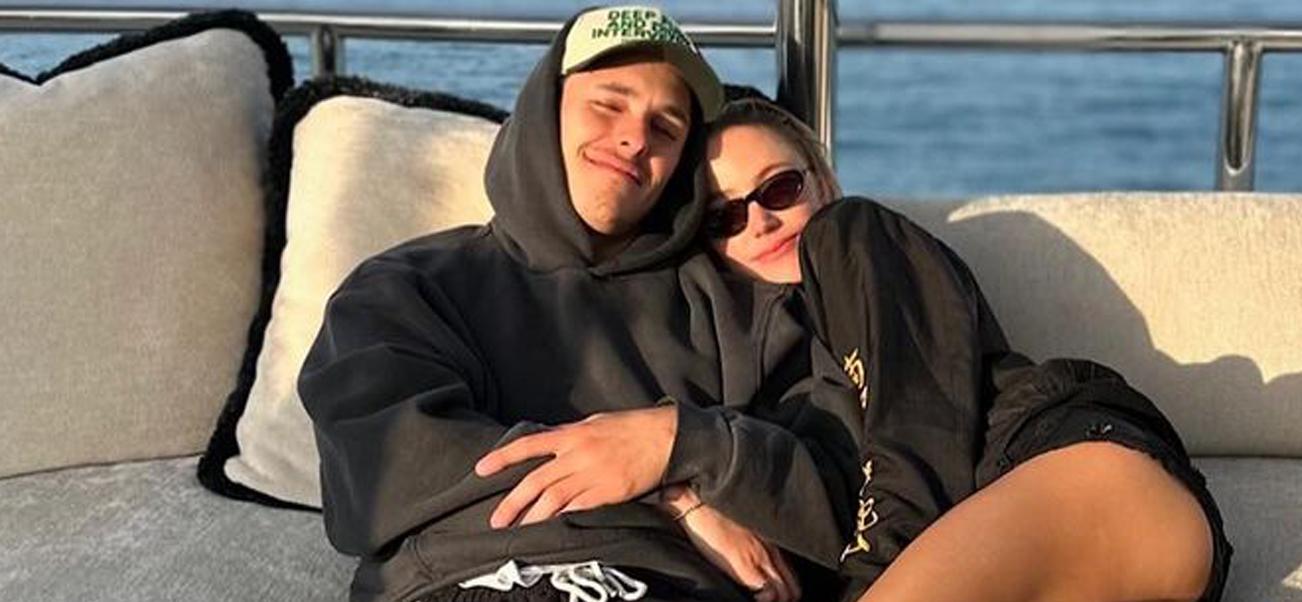 Dalton Gomez and new girlfriend Maika Monroe pose for photo on a boat