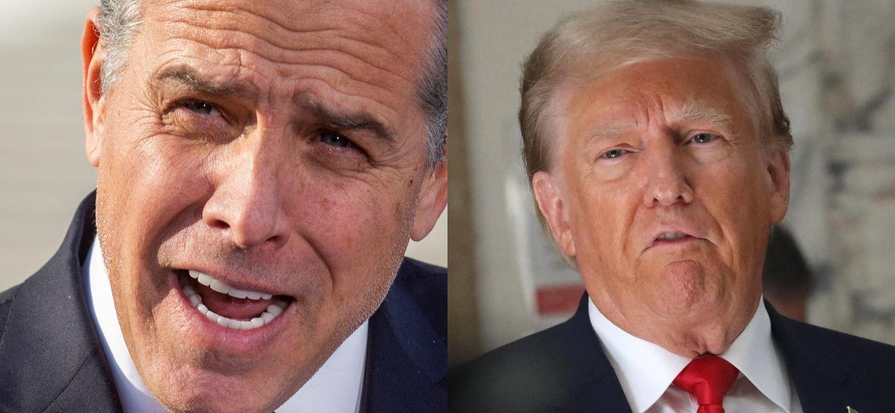 Hunter Biden (left) Donald Trump (right)