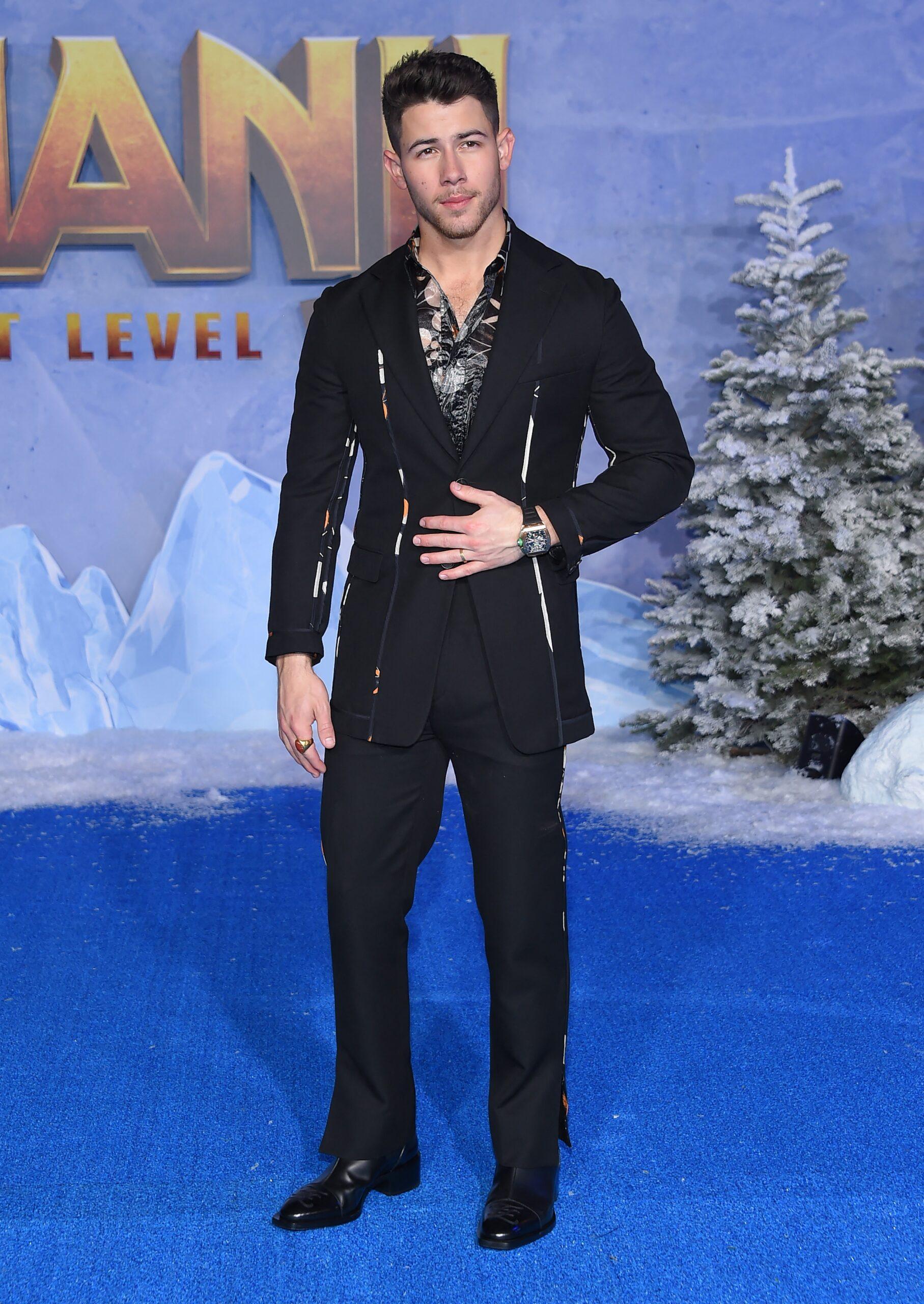 Nick Jonas at World premiere of "Jumanji: The Next Level'"