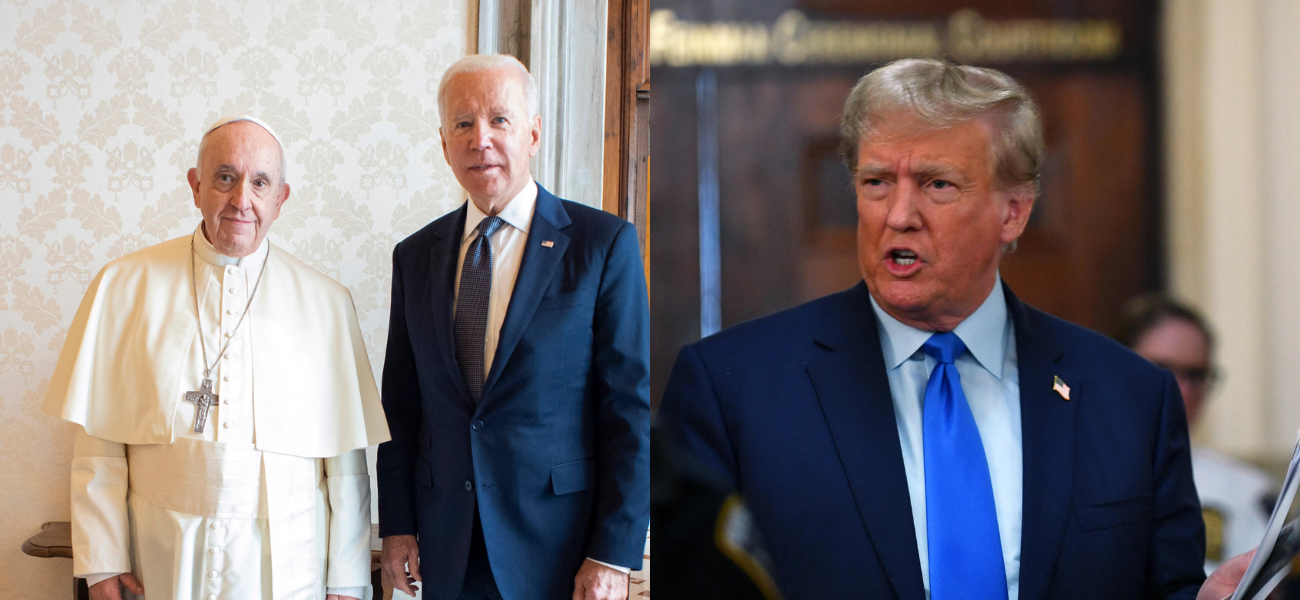 Pope Francis, Joe Biden, Donald Trump