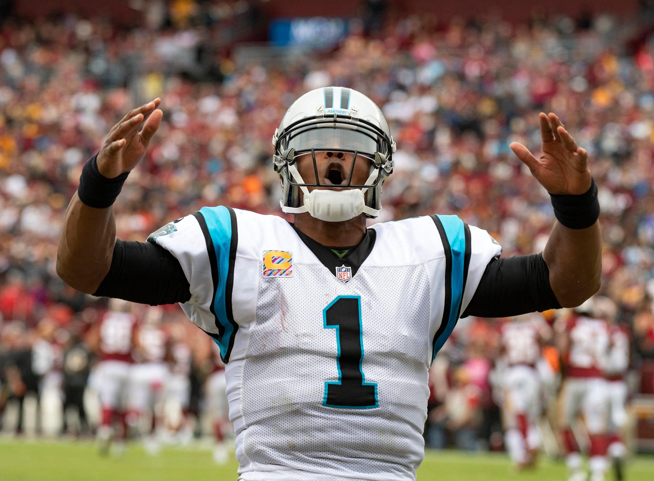 Cam Newton at Carolina Panthers v. Washington Redskins