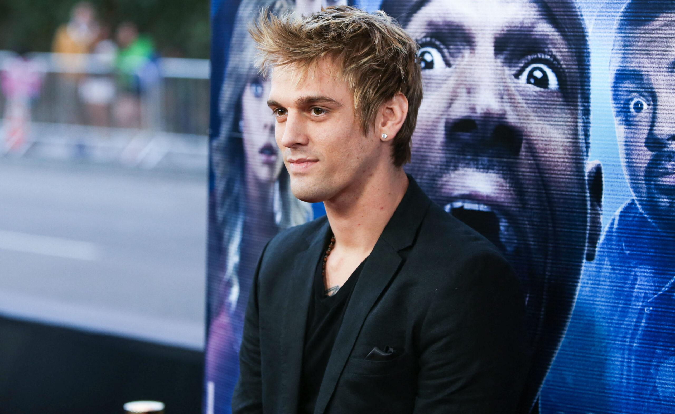 Aaron Carter arrives at the Los Angeles Premiere Of Open Road Films' 'A Haunted House 2'