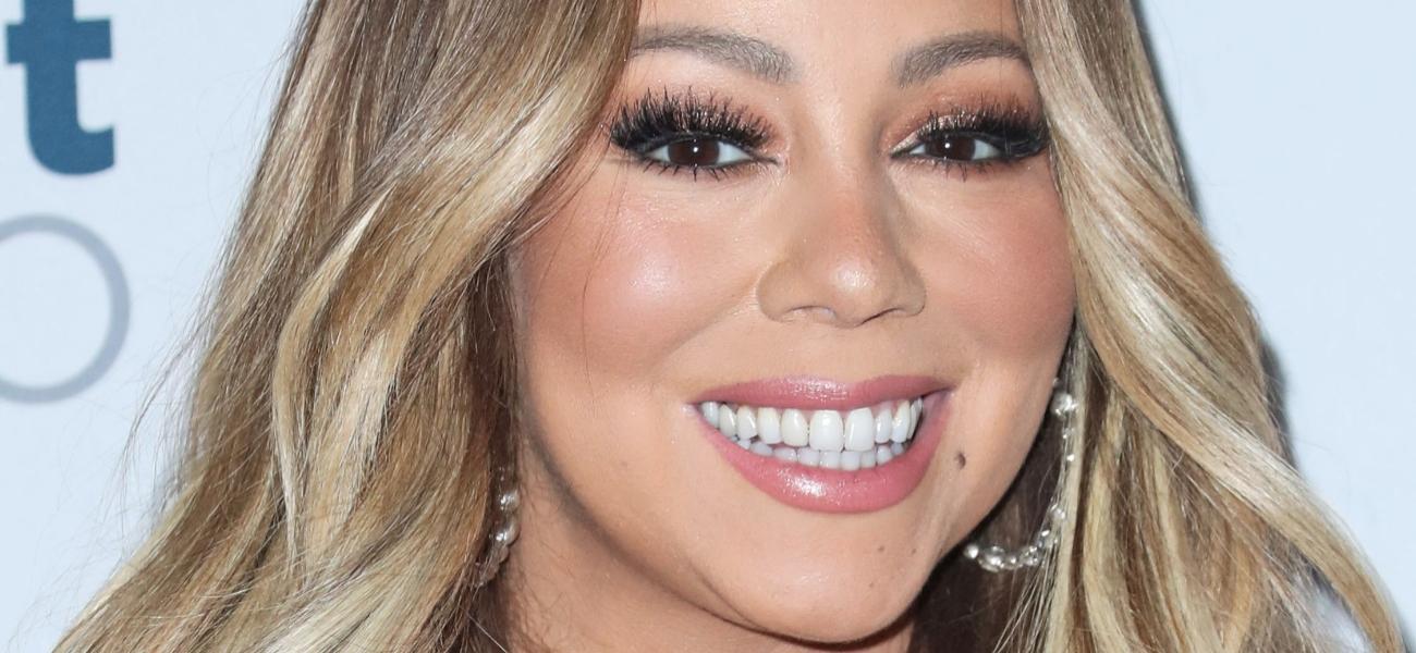 Mariah Carey smiles close up