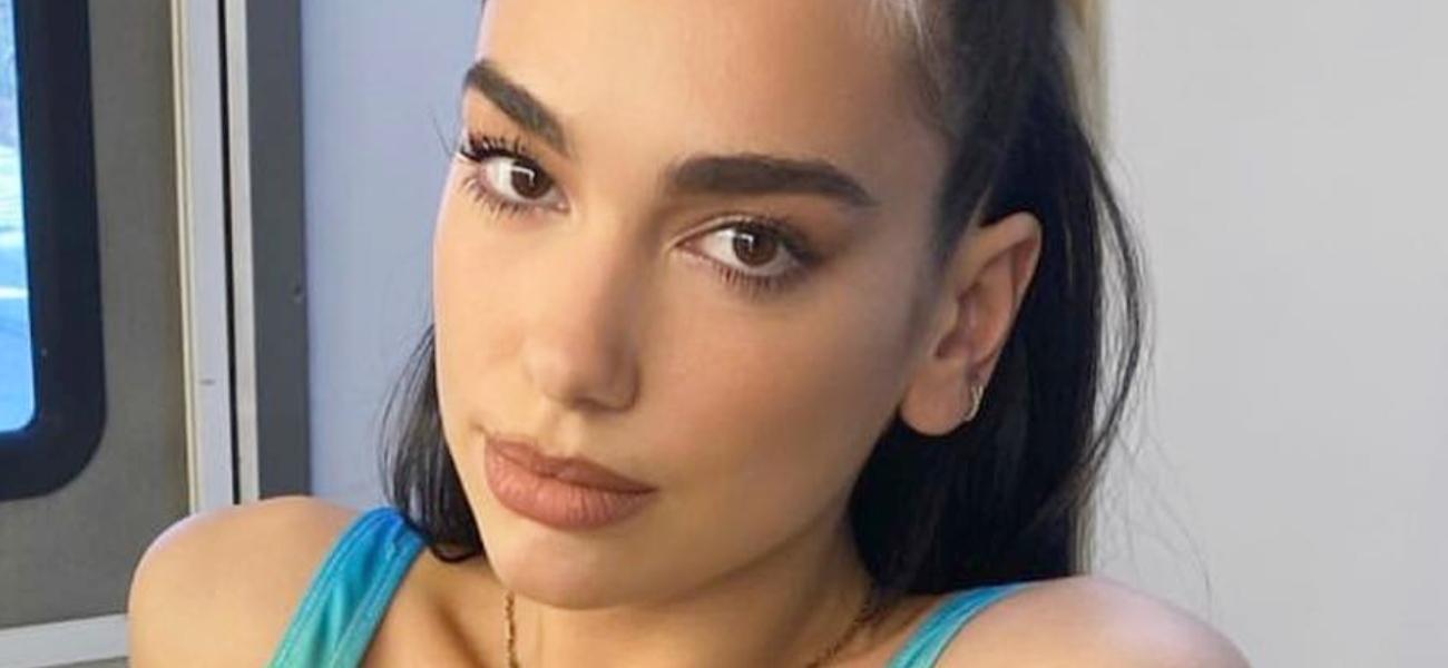 Dua Lipa poses close up