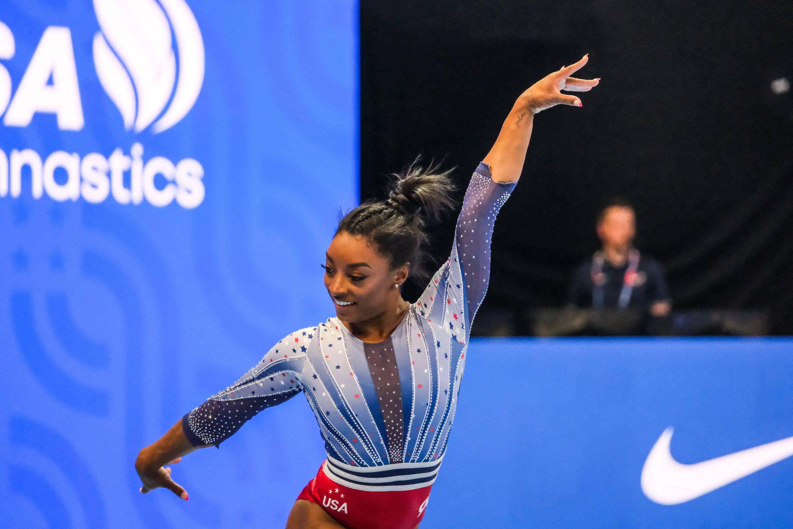 Simone Biles at the 2024 Olympic Trials