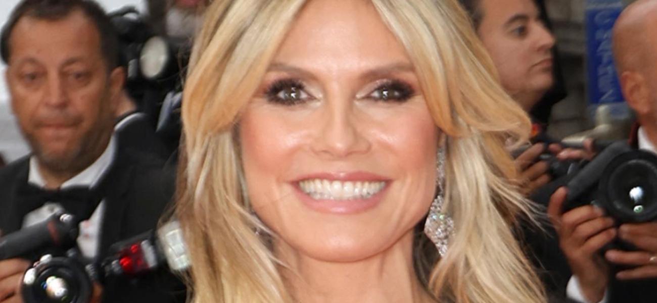 Heidi Klum smiles close up