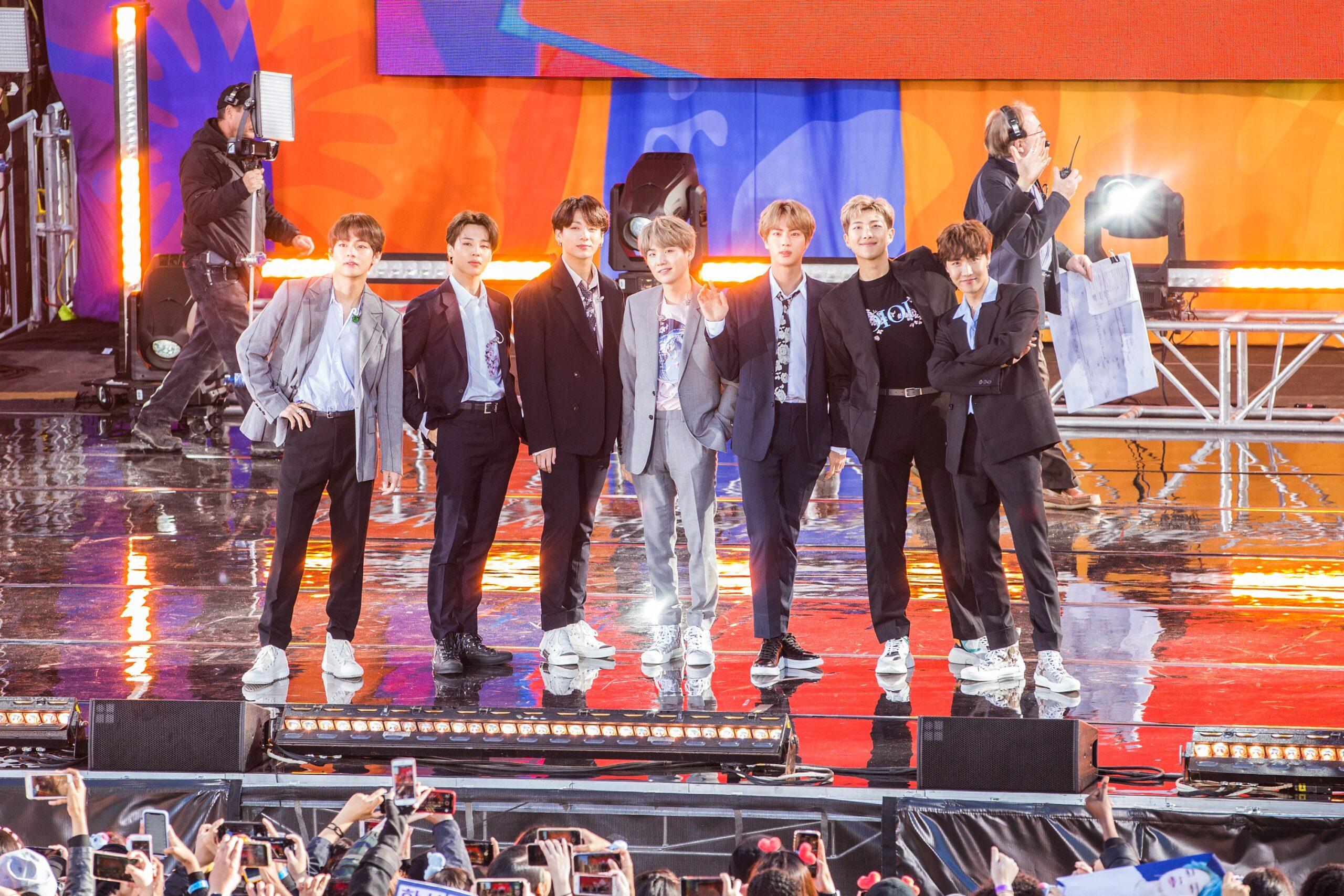 BTS perform live on the Good Morning America Concert Series.