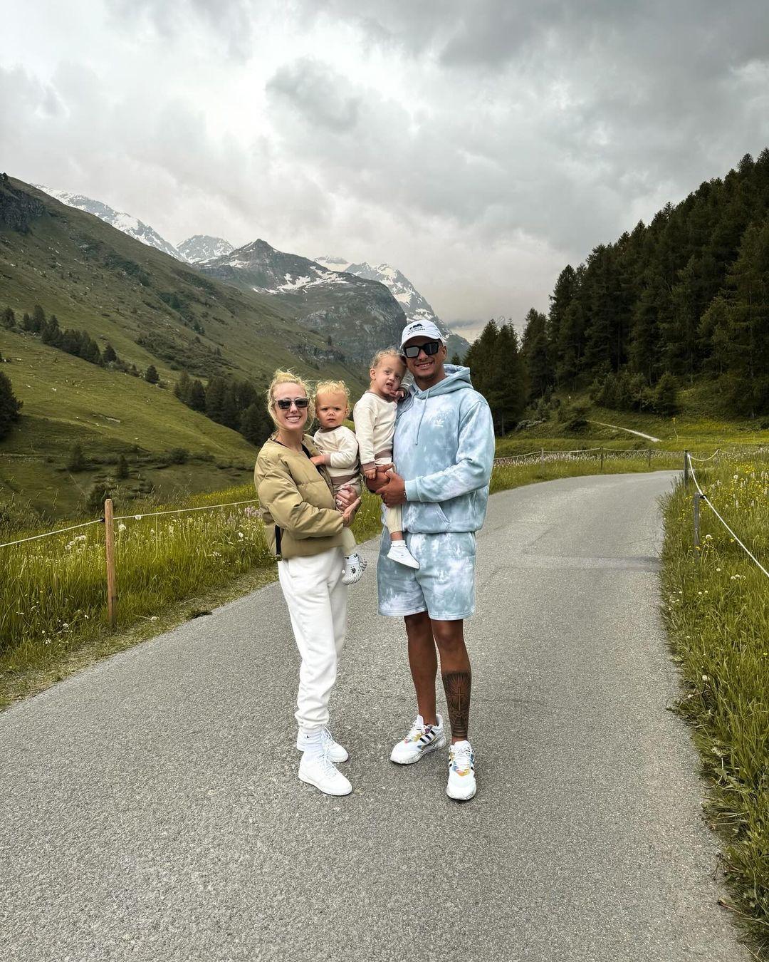 The Mahomes Family in Switzerland