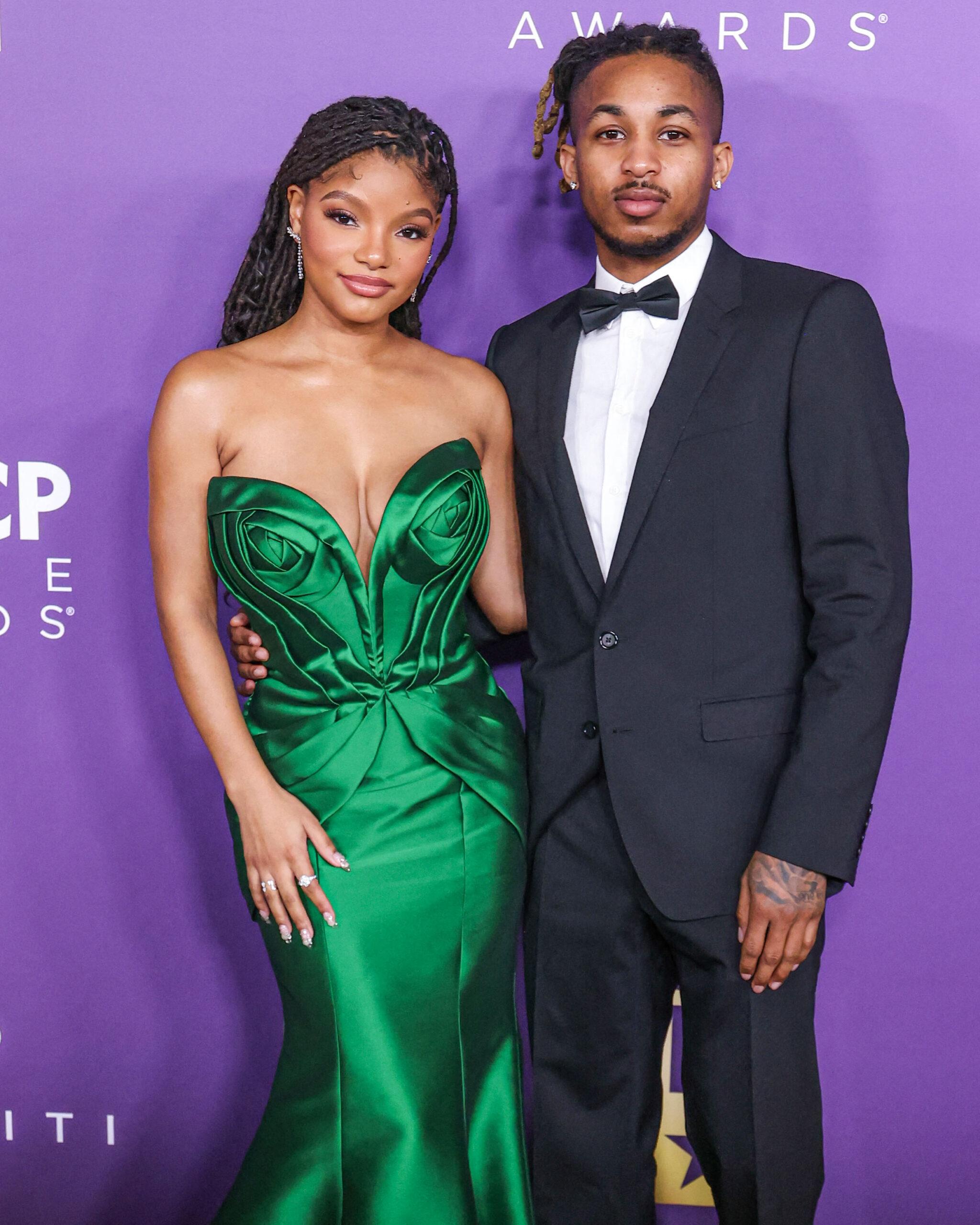 Halle Bailey and DDG at the 55th Annual NAACP Image Awards