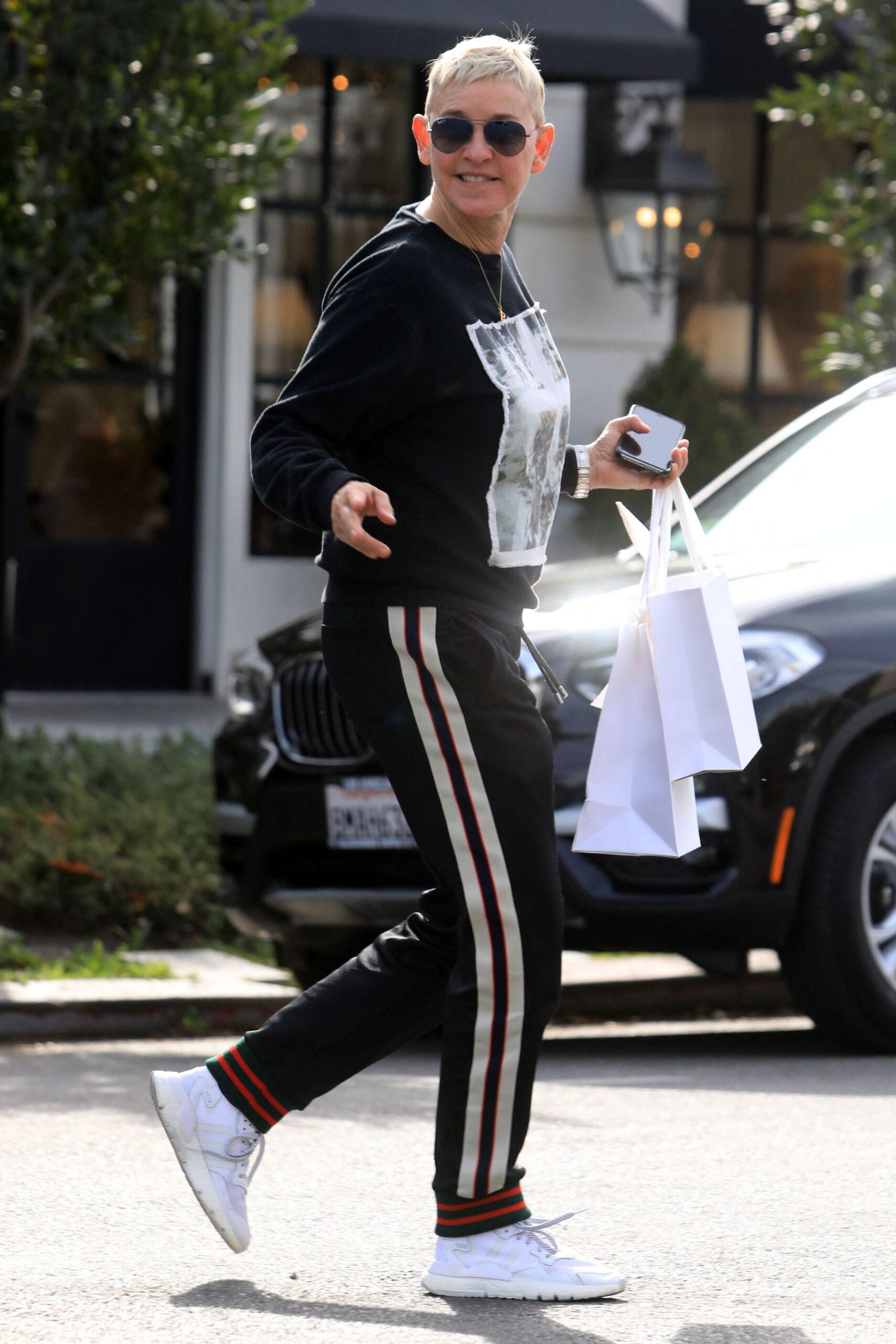 Ellen DeGeneres out shopping on Melrose Pl in West Hollywood