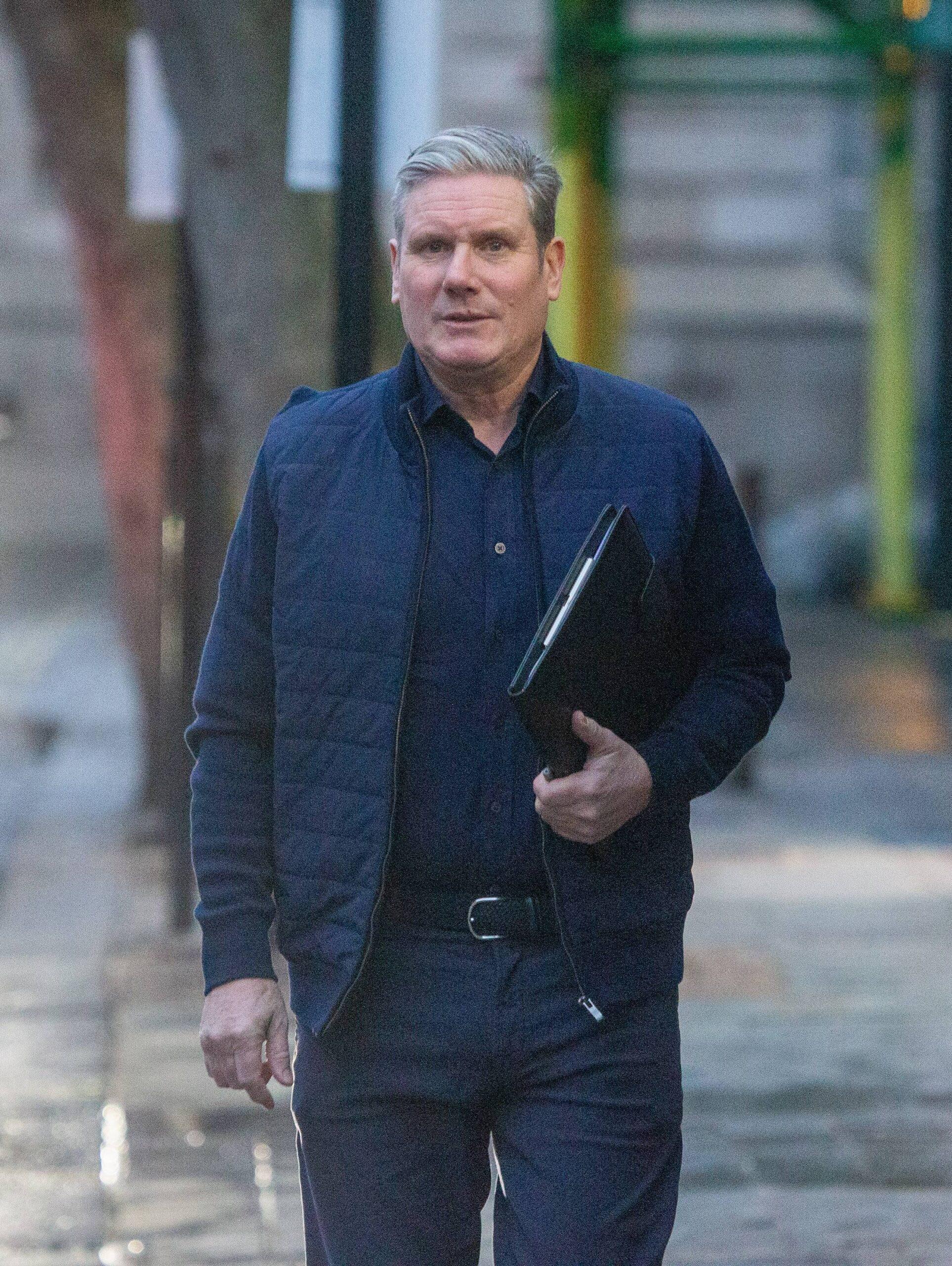 Sir Keir Starmer is seen in Westminster as he appears on Nick Ferrari show. 05 Jan 2024 Pictured: January 5, 2024, London, England, United Kingdom: Labour leader KEIR STARMER is seen in Westminster as he appears on Nick Ferrari show