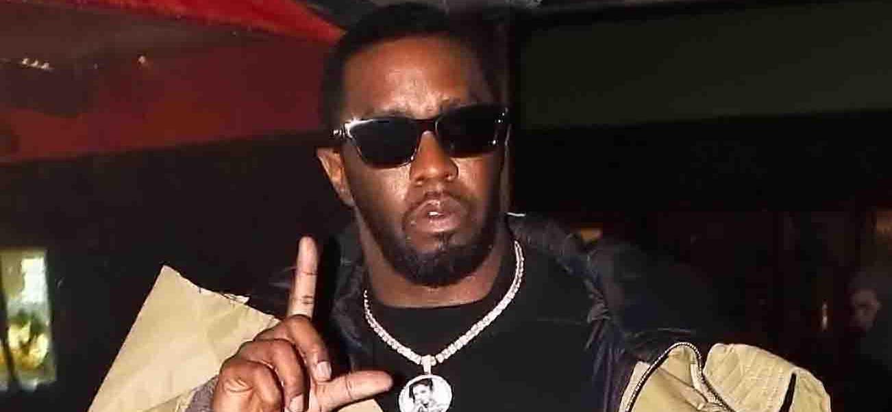 Rap star P Diddy aka Sean Combs seen arriving at Global radio to do an interview to promote his new The Love Album: Off The Grid.