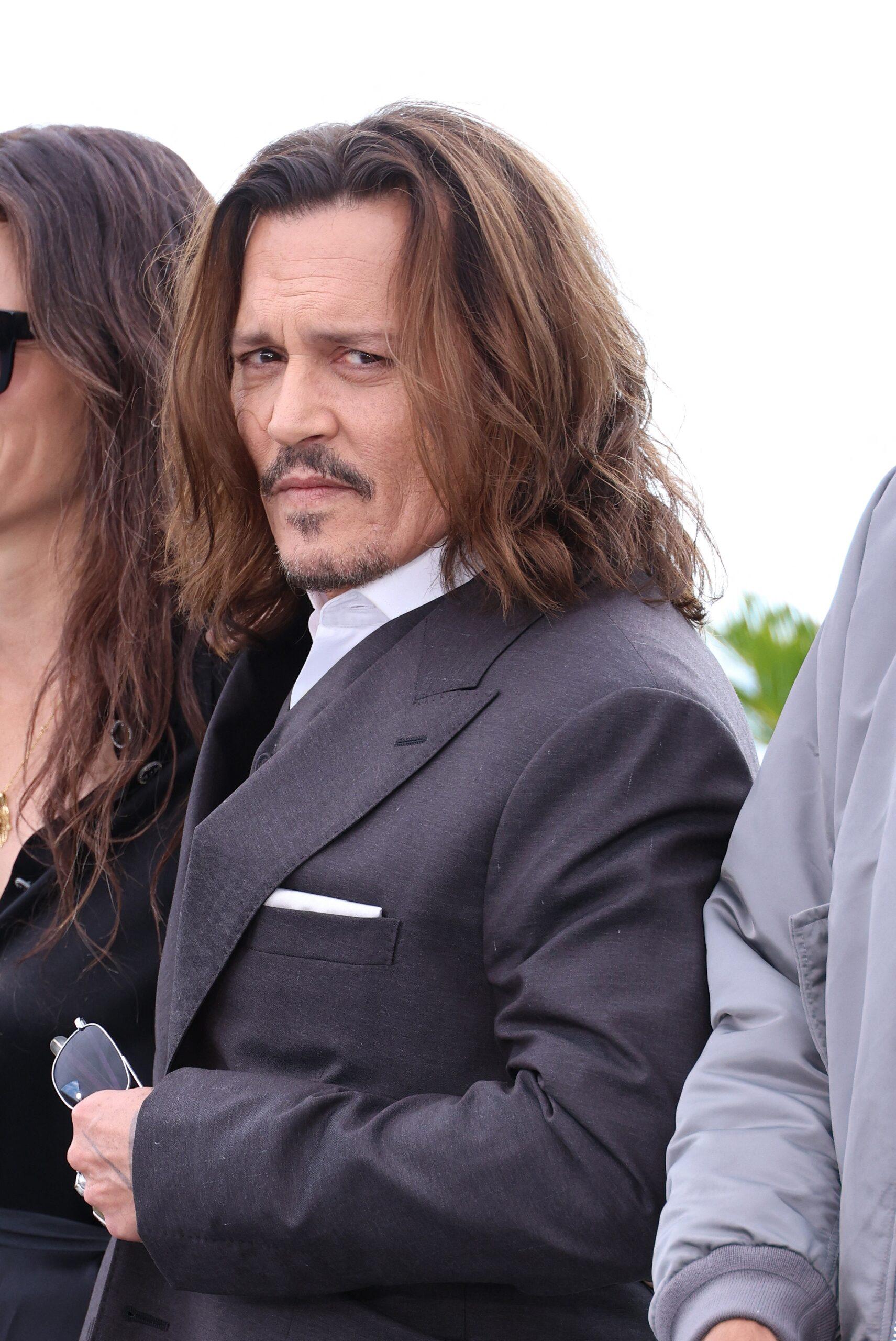 Johnny Depp attends the "Jeanne du Barry" photocall