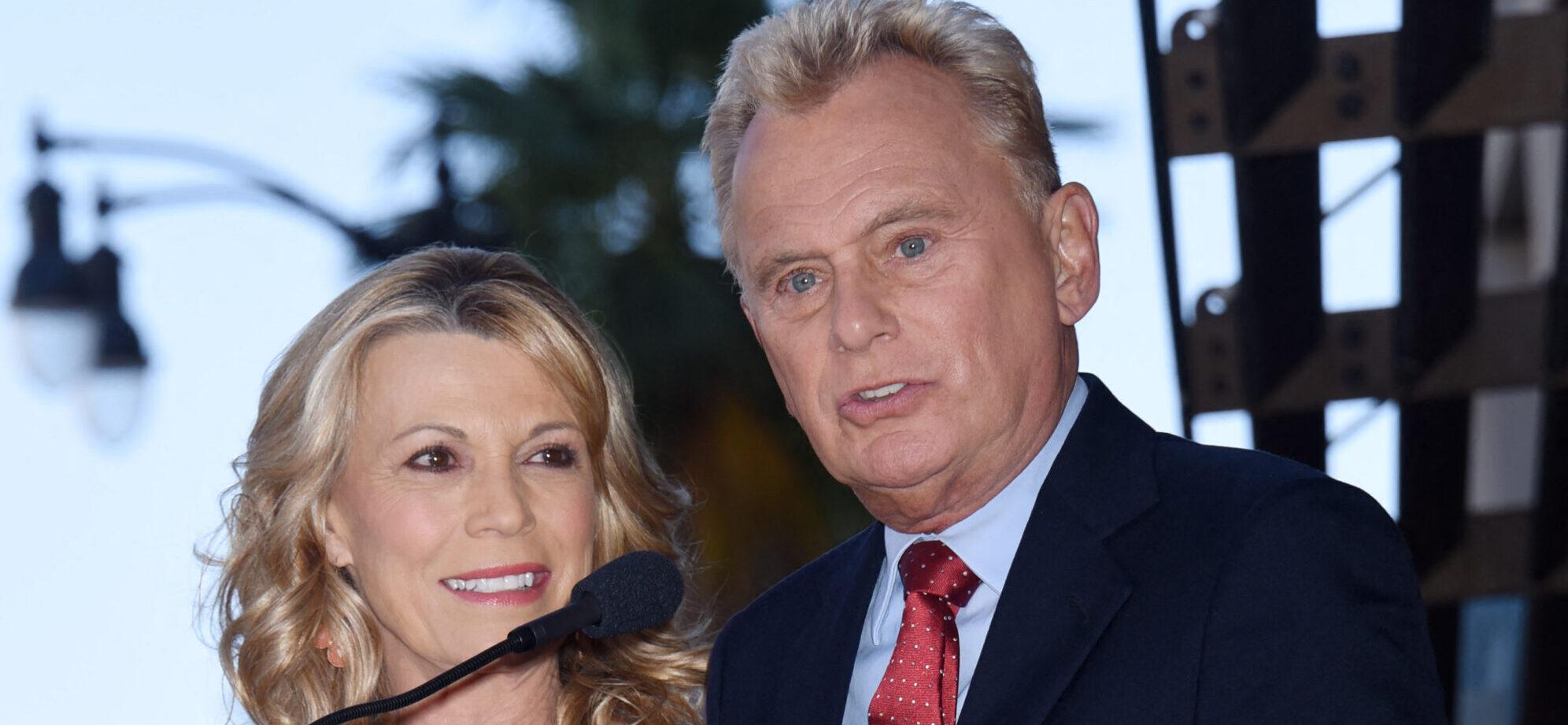 Pat Sajak and Vanna White at the Hollywood Star Walk of Fame