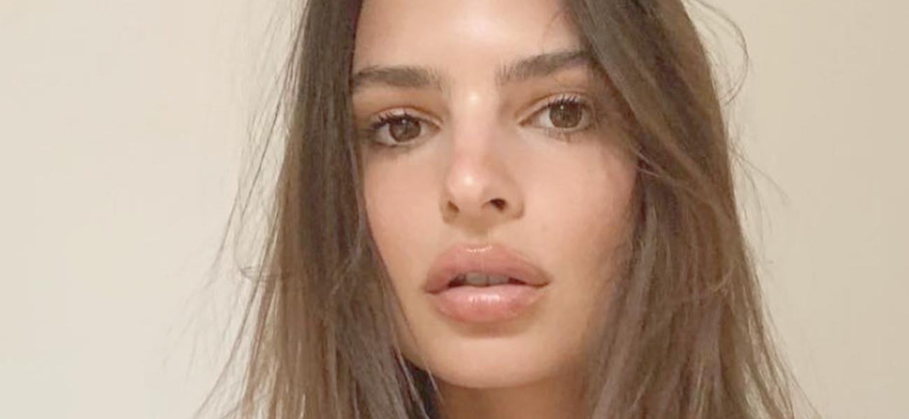 Emily Ratajkowski poses close up