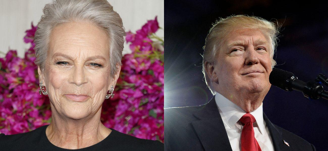 Jamie Lee Curtis (left) Donald Trump (right)