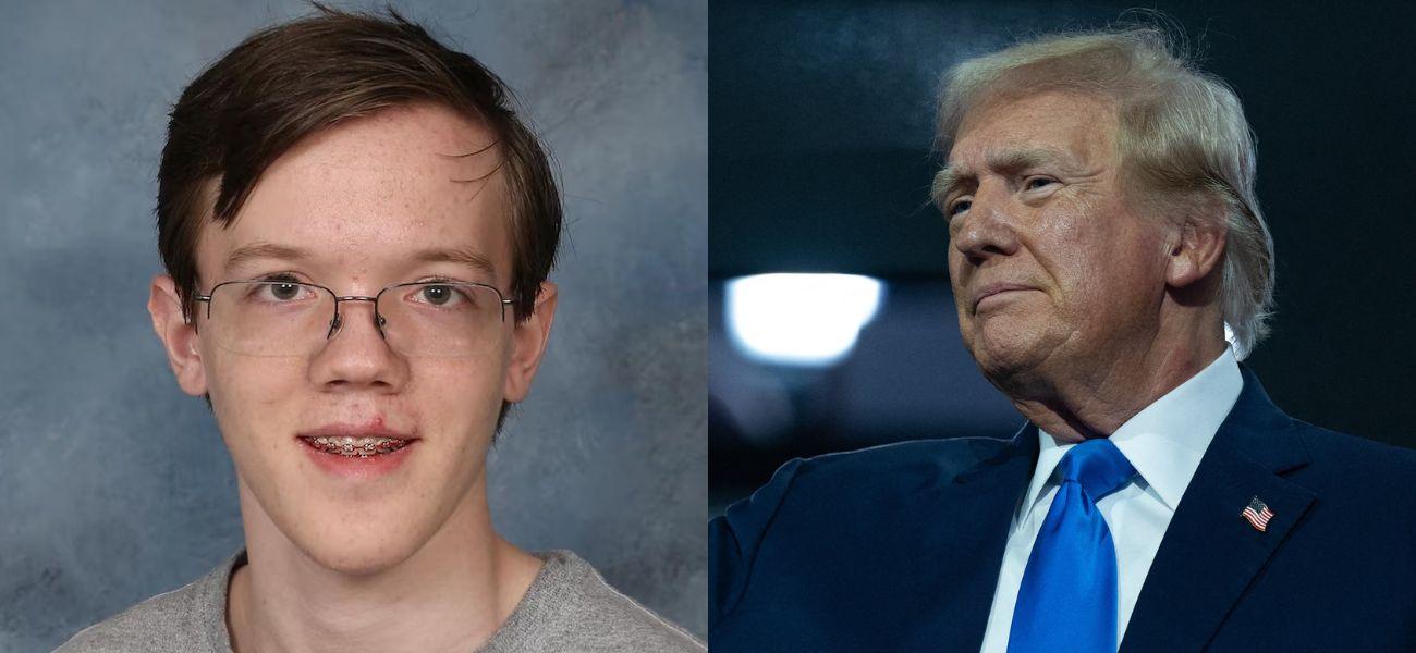 Thomas Matthew Crooks yearbook photo (left) Donald Trump (right)