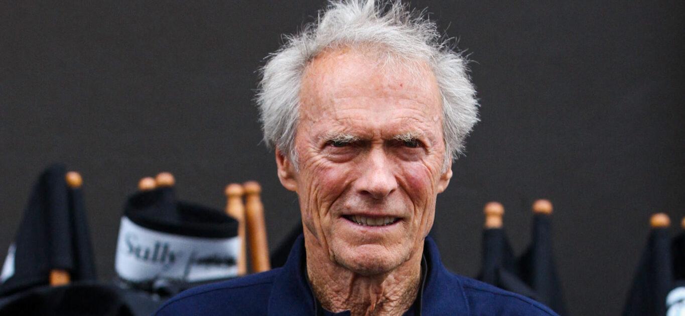 Clint Eastwood pictured on the set of his film Sully in New York City
