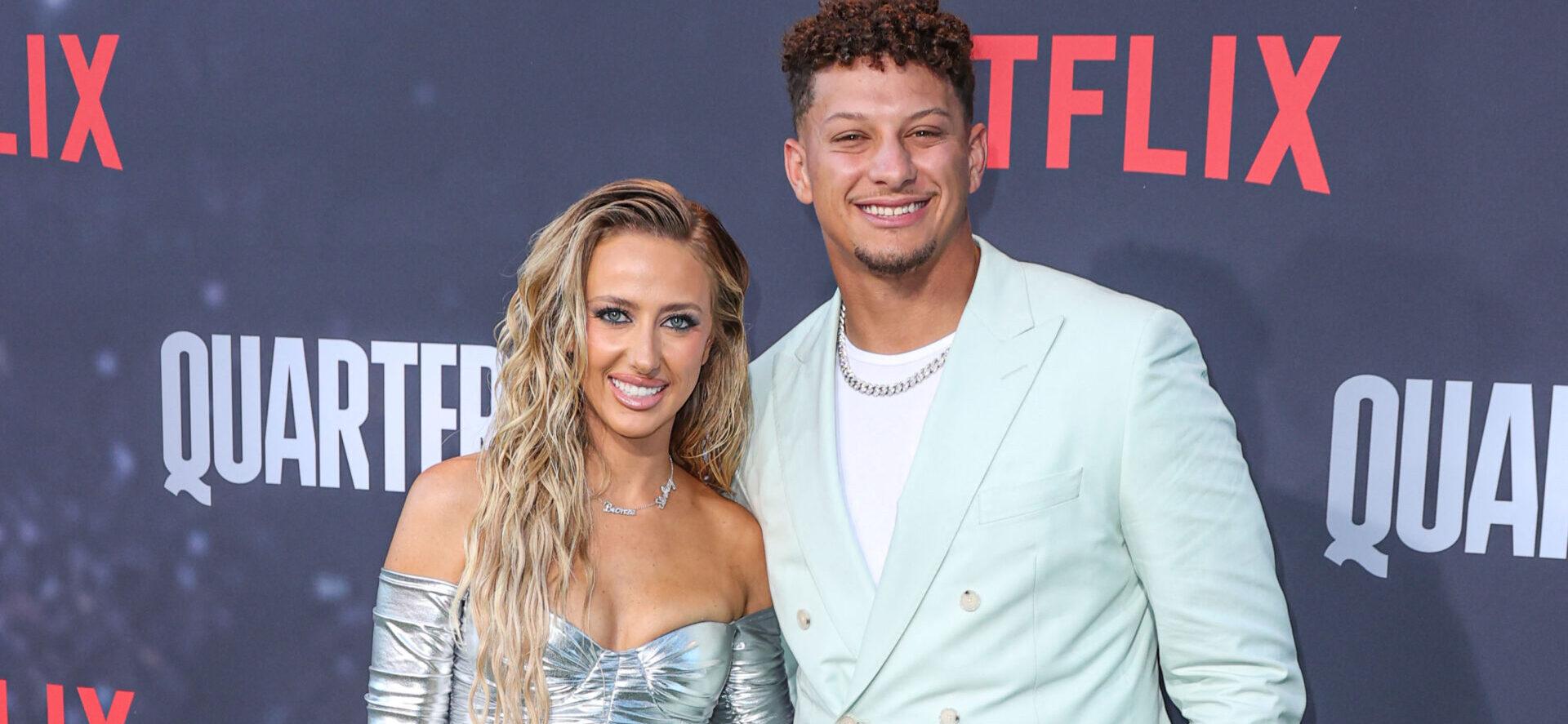 Brittany Mahomes and Patrick Mahomesat Los Angeles Premiere Of Netflix's 'Quarterback' Season 1