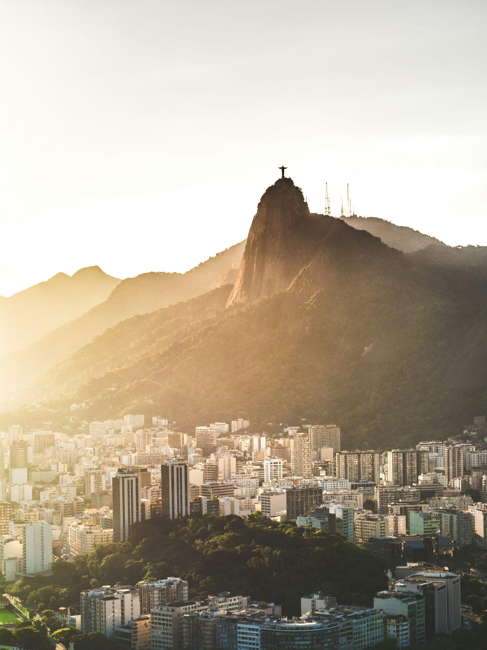 A aerial view of Rio de Janeiro, Brazil