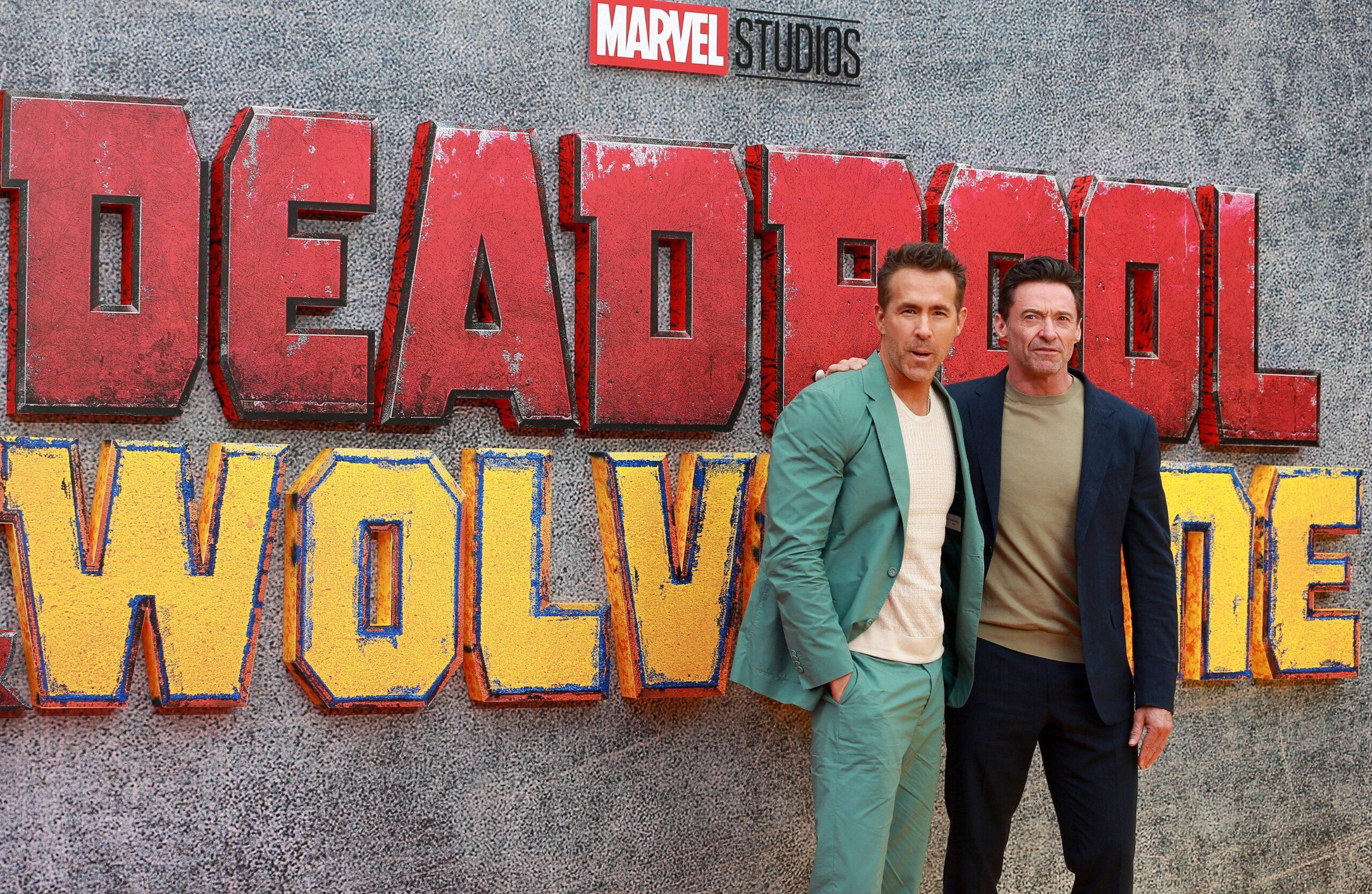 Hugh Jackman and Ryan Reynolds at UK Sneak Peek of "Deadpool"