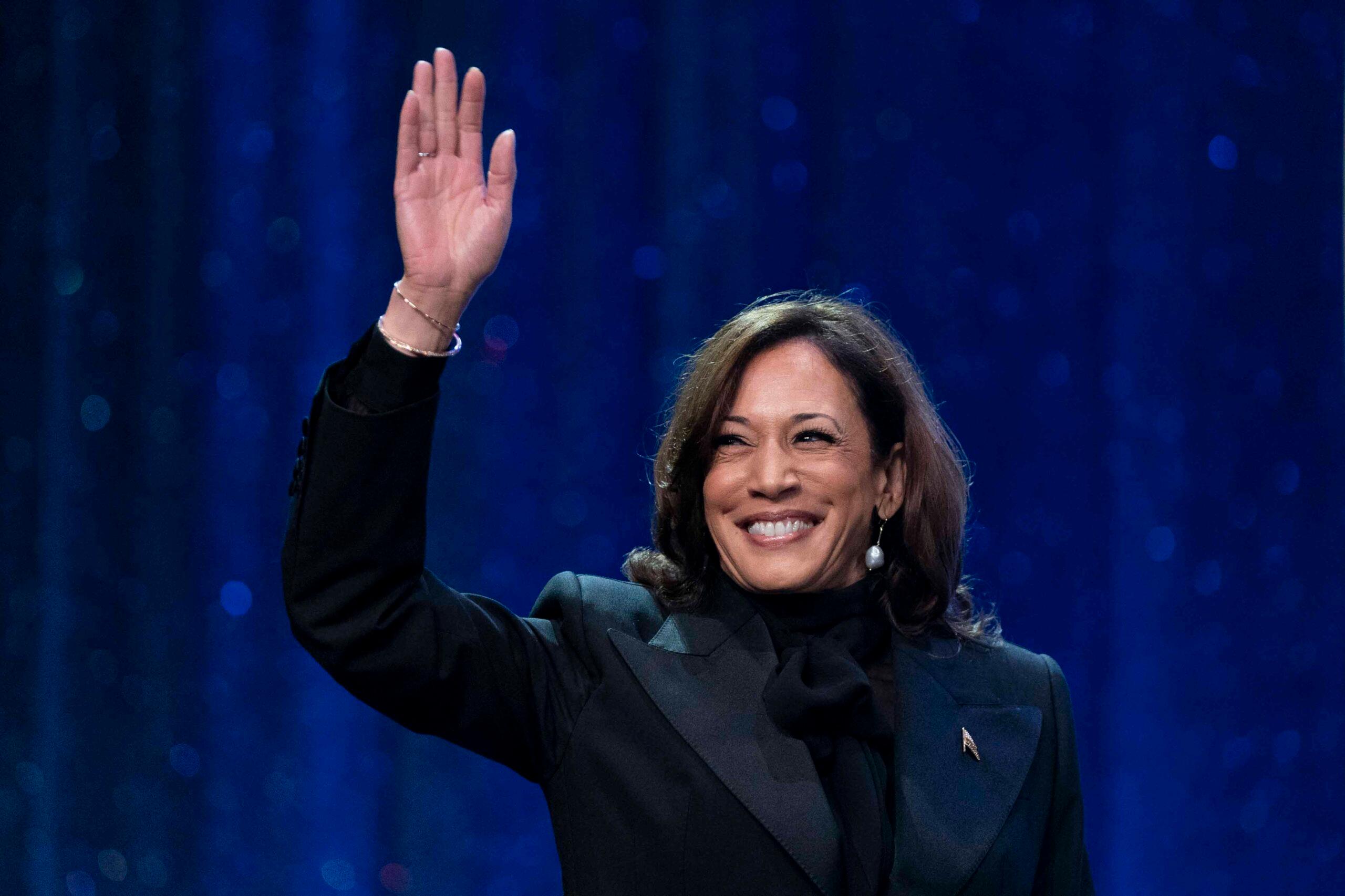 United States Vice President Kamala Harris speaks during the 2023 Phoenix Awards Dinner