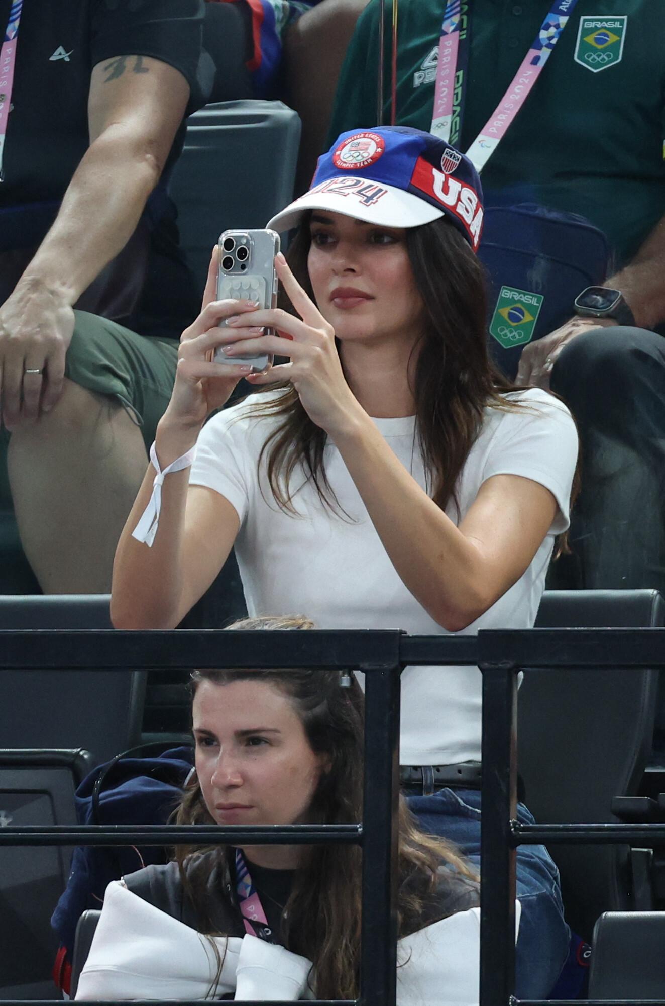 Kendall Jenner at Paris 2024 Olympic Games Gymnastique Women's Final