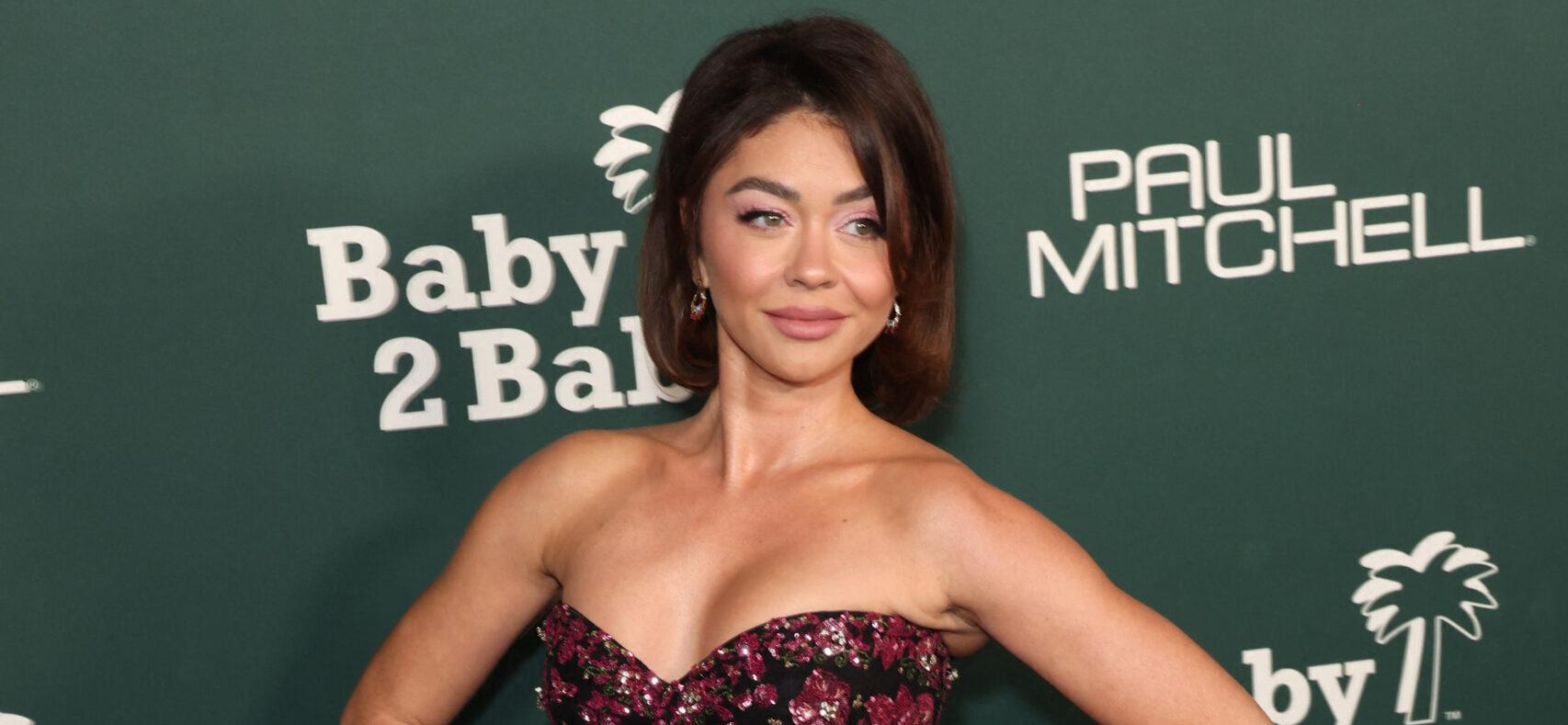 Sarah Hyland poses at the 2023 Baby2Baby Gala