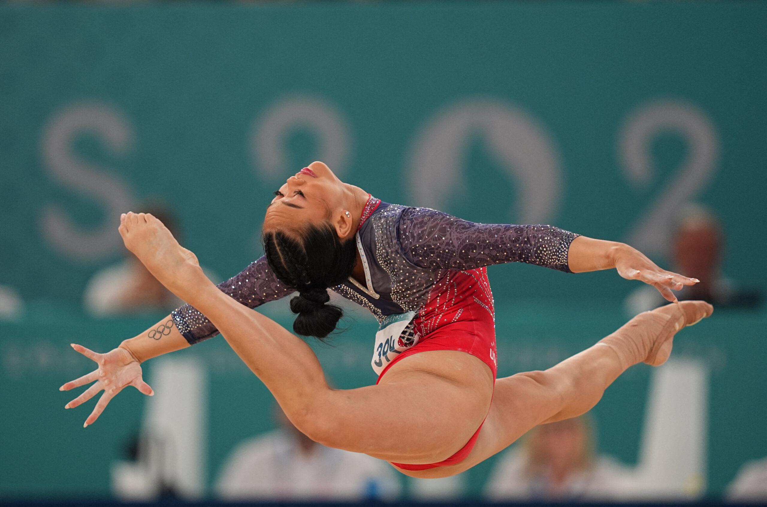 Suni Lee at Final: Artistic gymnastics - Paris 2024 - Womens all around tournament