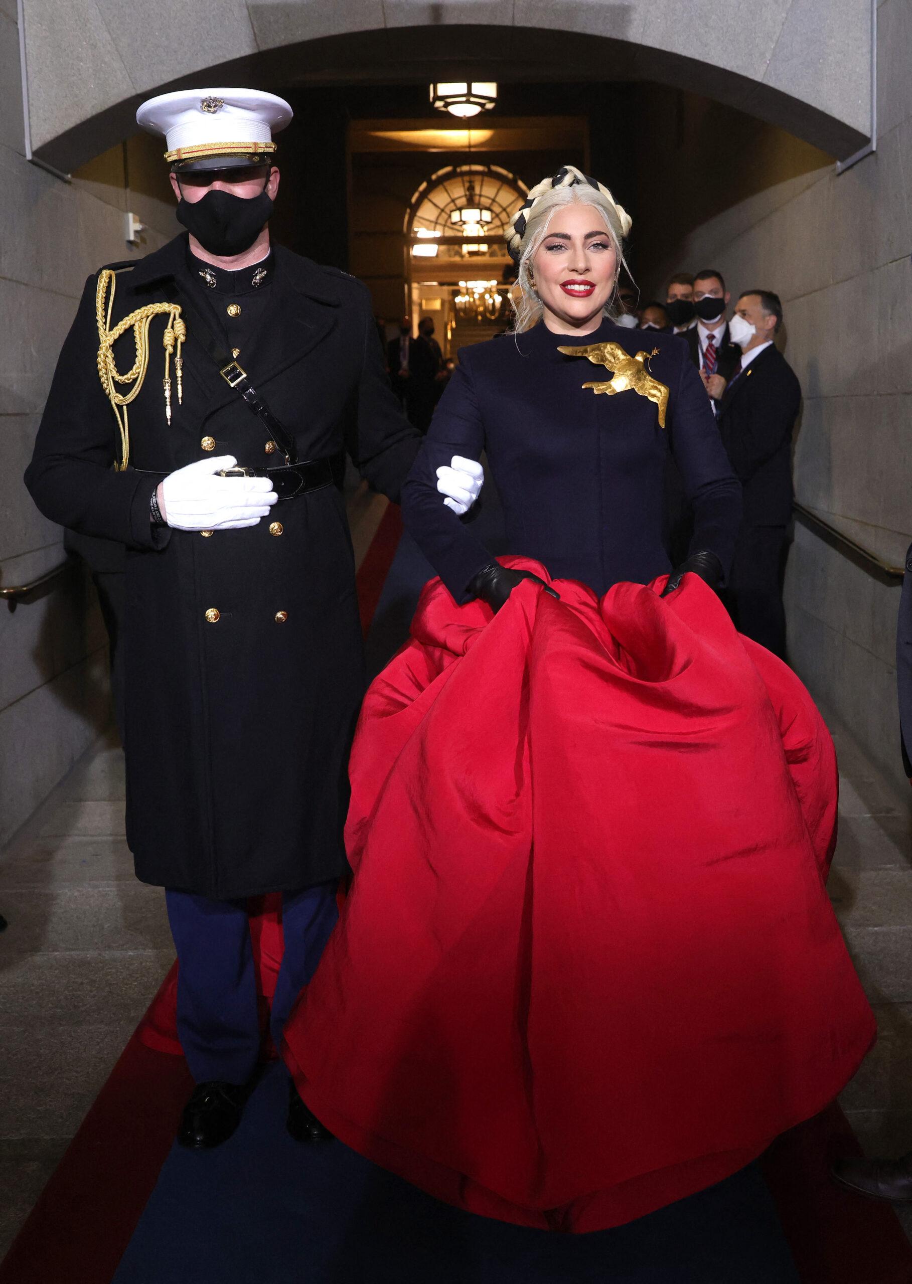 Lady Gaga at Joe Biden's inauguration ceremony