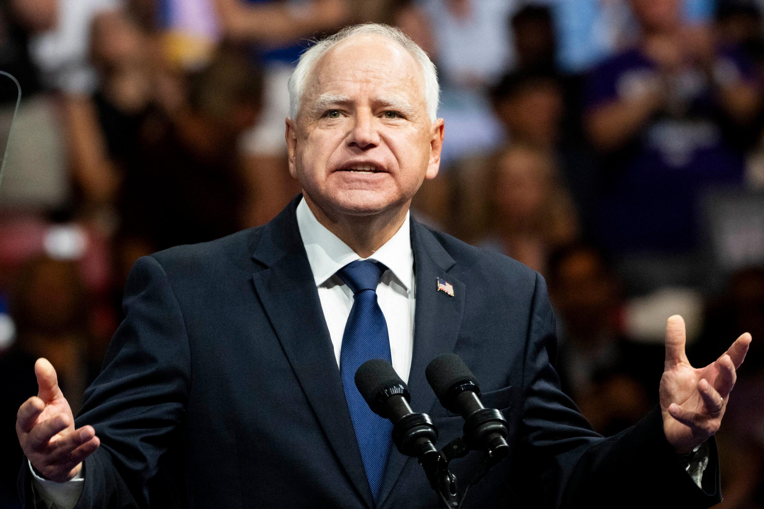 Tim Walz at Vice President Kamala Harris Campaign Event in Philadelphia