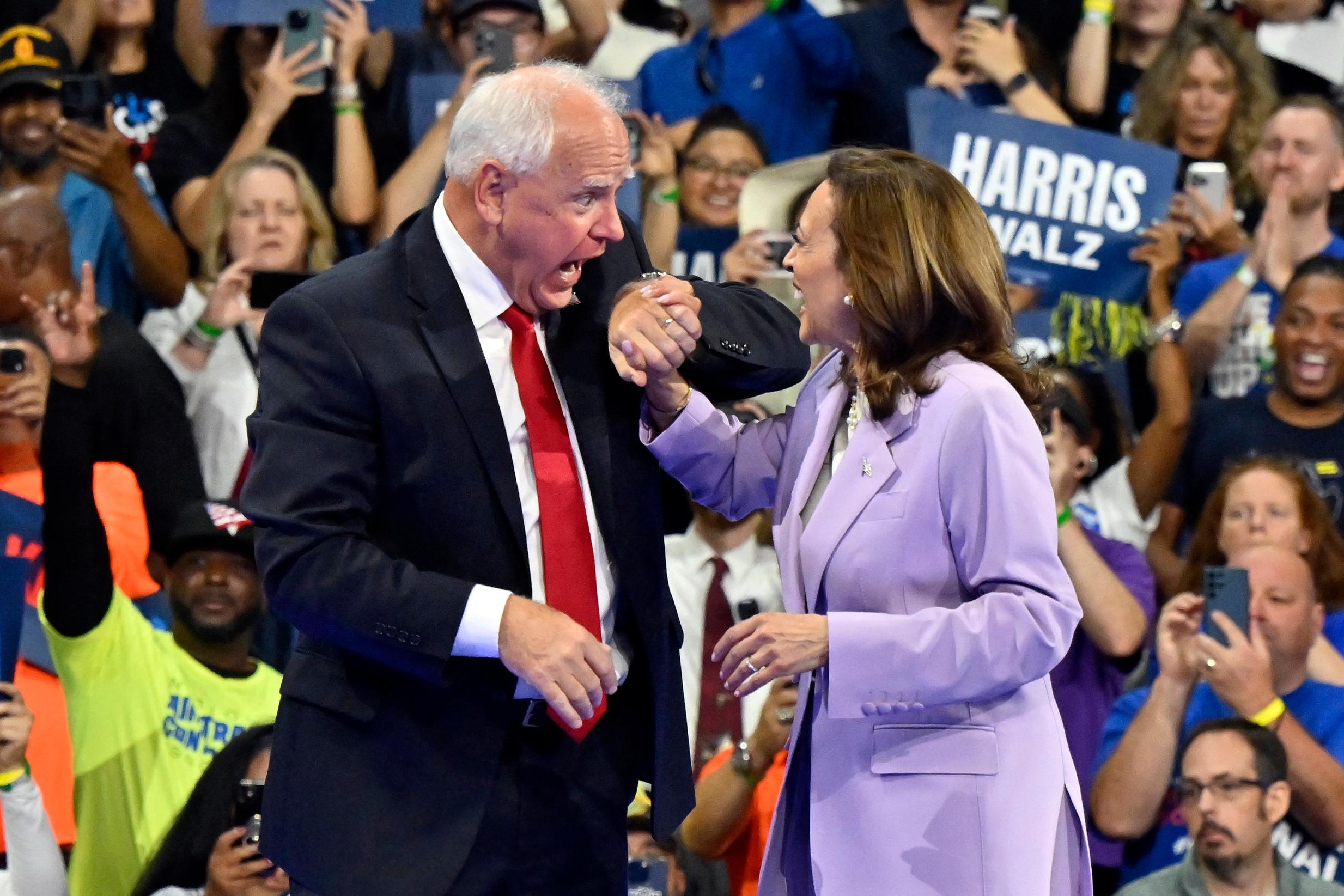 Kamala Harris And Tim Walz Campaign In Las Vegas