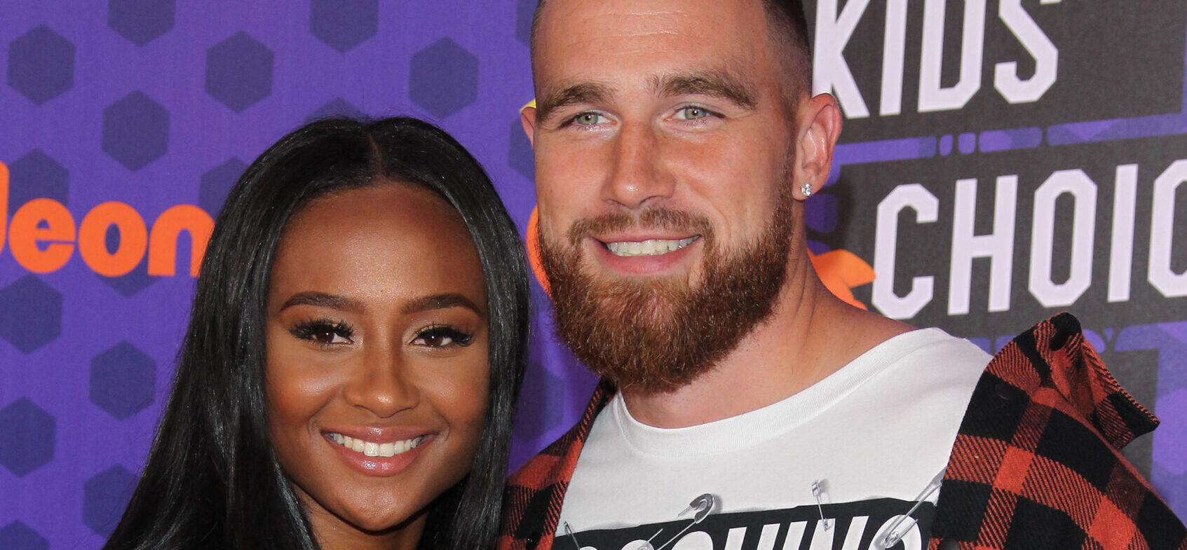 Travis Kelce and Kayla Nicole at 2018 Kids' Choice Sports Awards - Los Angeles