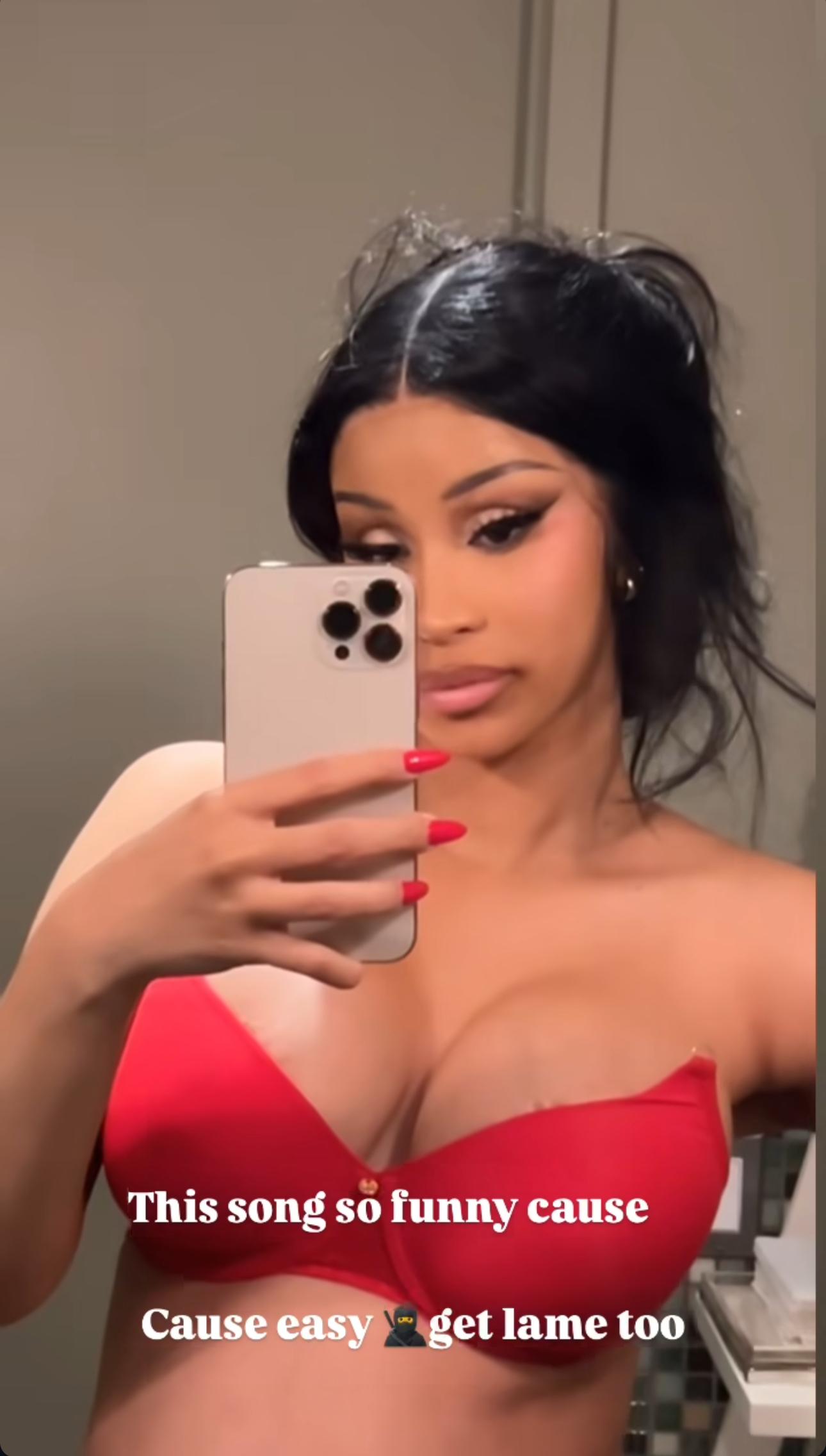 Cardi B snaps a selfie.