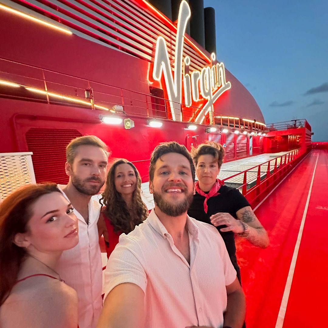 Devon Werkheiser on a cruise with friends